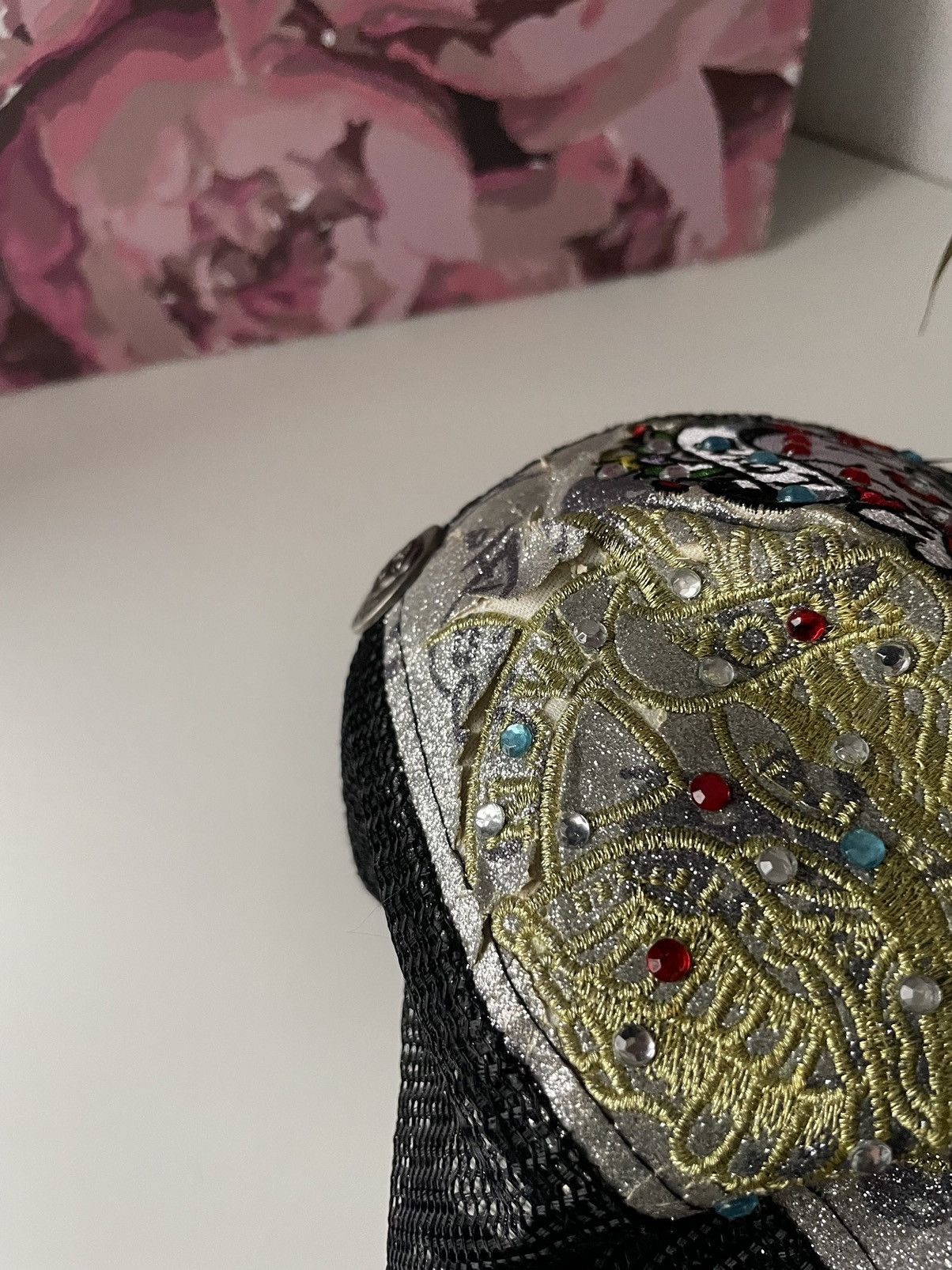 Christian Audigier × Ed Hardy × Japanese Brand Vintage Ed Hardy By Christian Audigier Cap Y2K Hat VERY RARE Size ONE SIZE - 10 Thumbnail