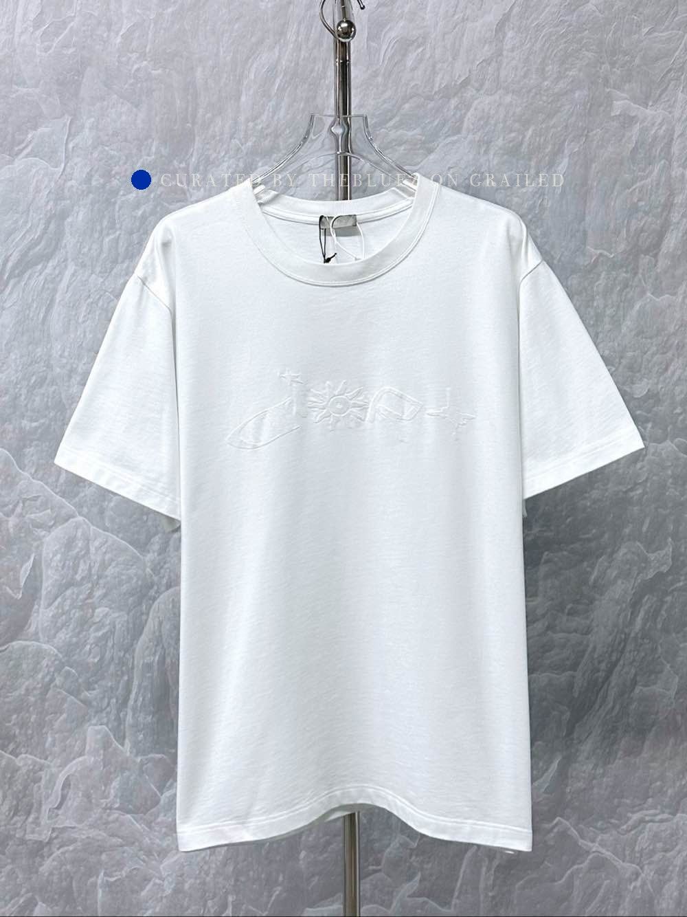 Dior Embroidered White T-Shirt in XXL Size US XXL / EU 58 / 5 - 1 Thumbnail