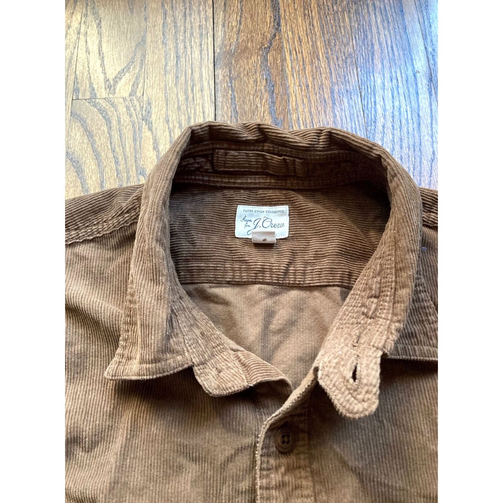 J.Crew J.CREW Shirt Mens Medium Brown Corduroy CPO Button-Up Vintage No Size US M / EU 48-50 / 2 - 3 Thumbnail