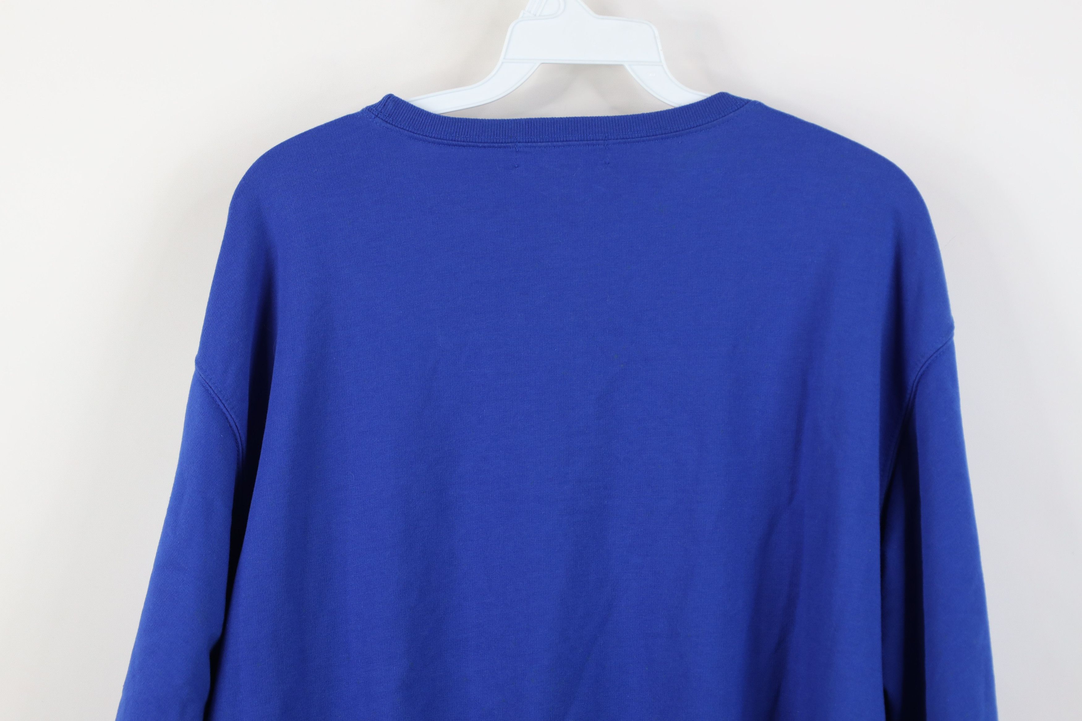 Vintage Vintage 90s Streetwear Lightweight Flower Sweatshirt Blue Size L / US 10 / IT 46 - 14 Thumbnail