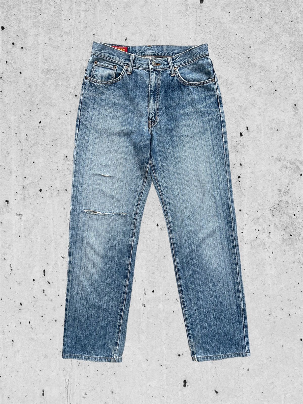 Edwin × Japanese Brand 🔥 Edwin Us Classic Light Blue Distressed Denim W29🔥 Size US 29 - 2 Thumbnail