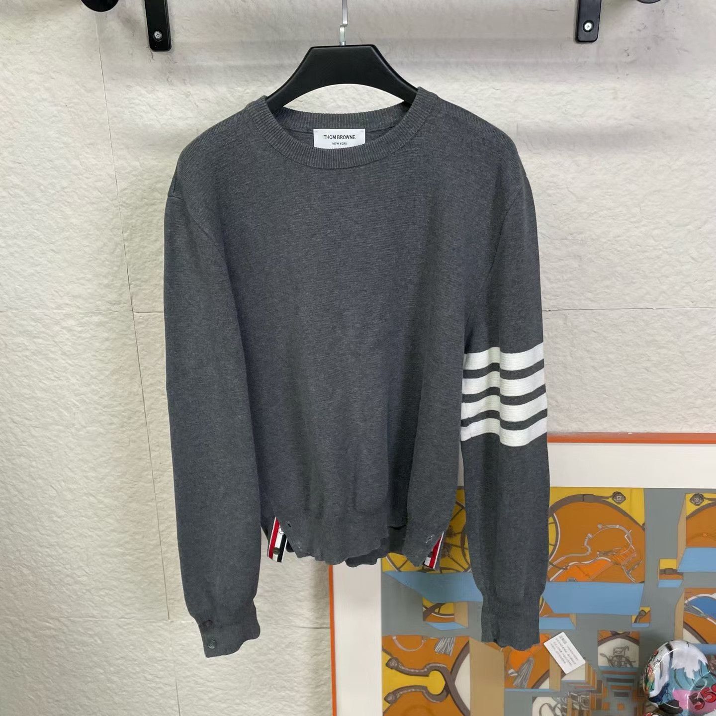 Thom Browne Thom Browne TB Gray Sweater Size US L / EU 52-54 / 3 - 1 Thumbnail