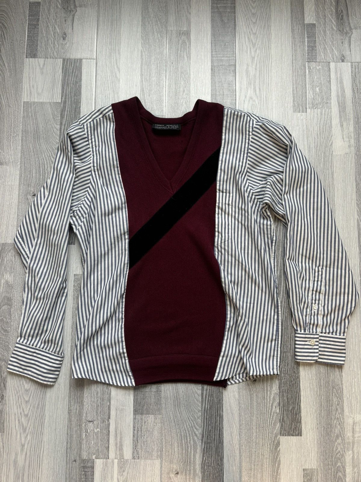 Geoffrey B. Small Geoffrey B. Small Knit Bengal Stripe V-Neck Sweater Shirt Size US M / EU 48-50 / 2 - 1 Thumbnail