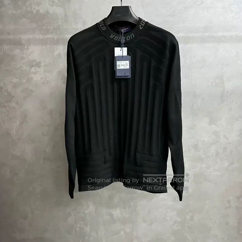 Louis Vuitton Louis Vuitton Black jacquard embellished pullover sweater Size US L / EU 52-54 / 3 - 1 Thumbnail
