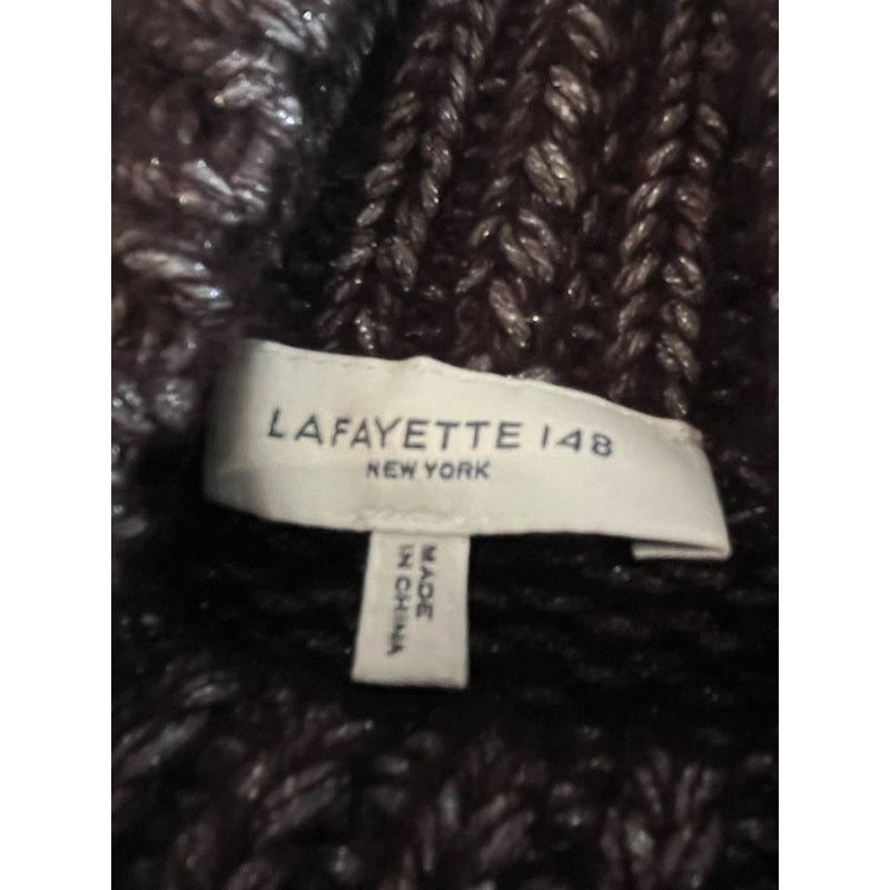 Lafayette 148 Lafayette 148 - Shimmer Knit Cashmere Turtleneck Sweater XS Size XS / US 0-2 / IT 36-38 - 4 Thumbnail