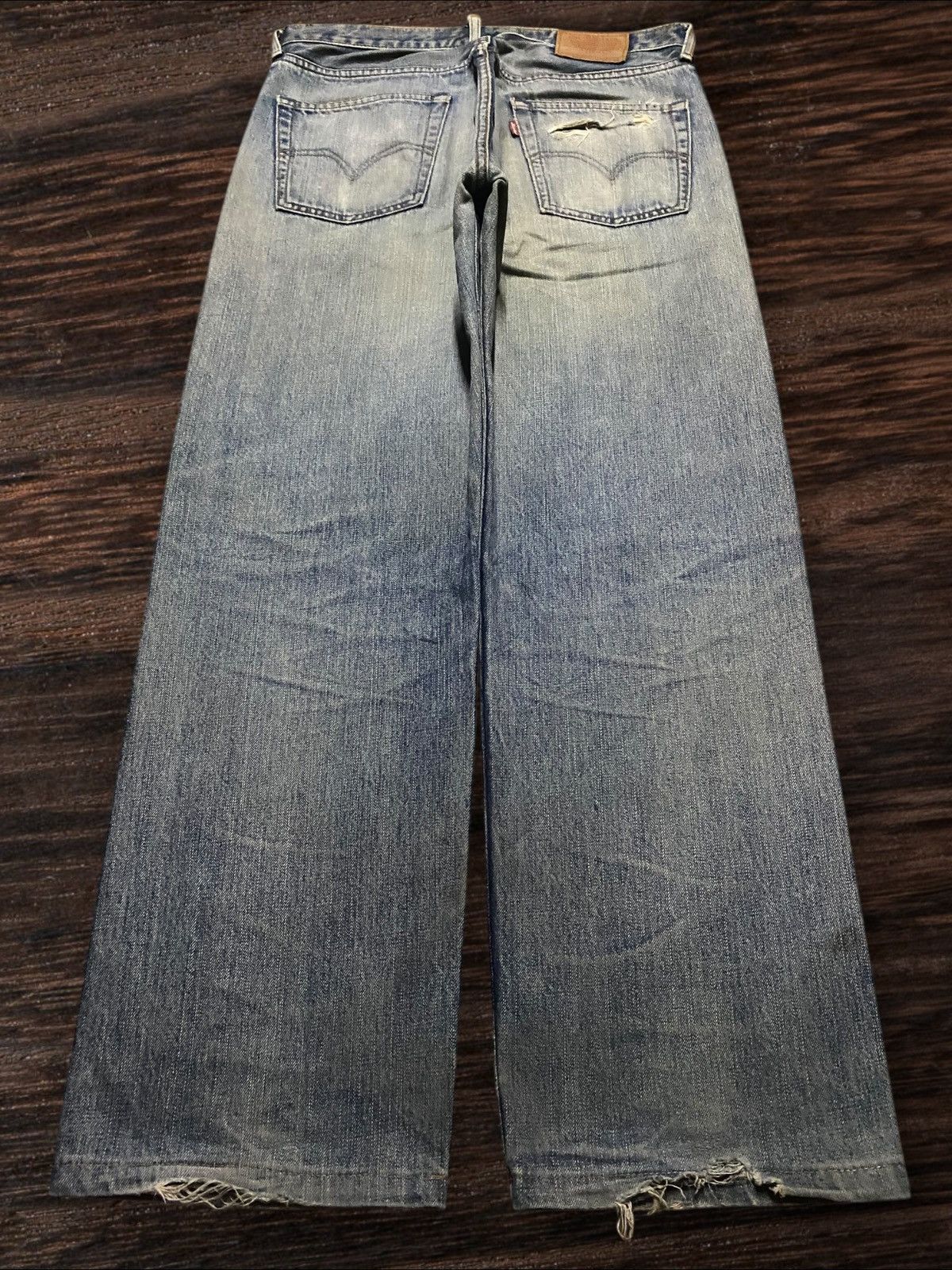Levi's Vintage Levis 503 80s mud wash Distressed Baggy Jeans Size US 33 - 2 Thumbnail