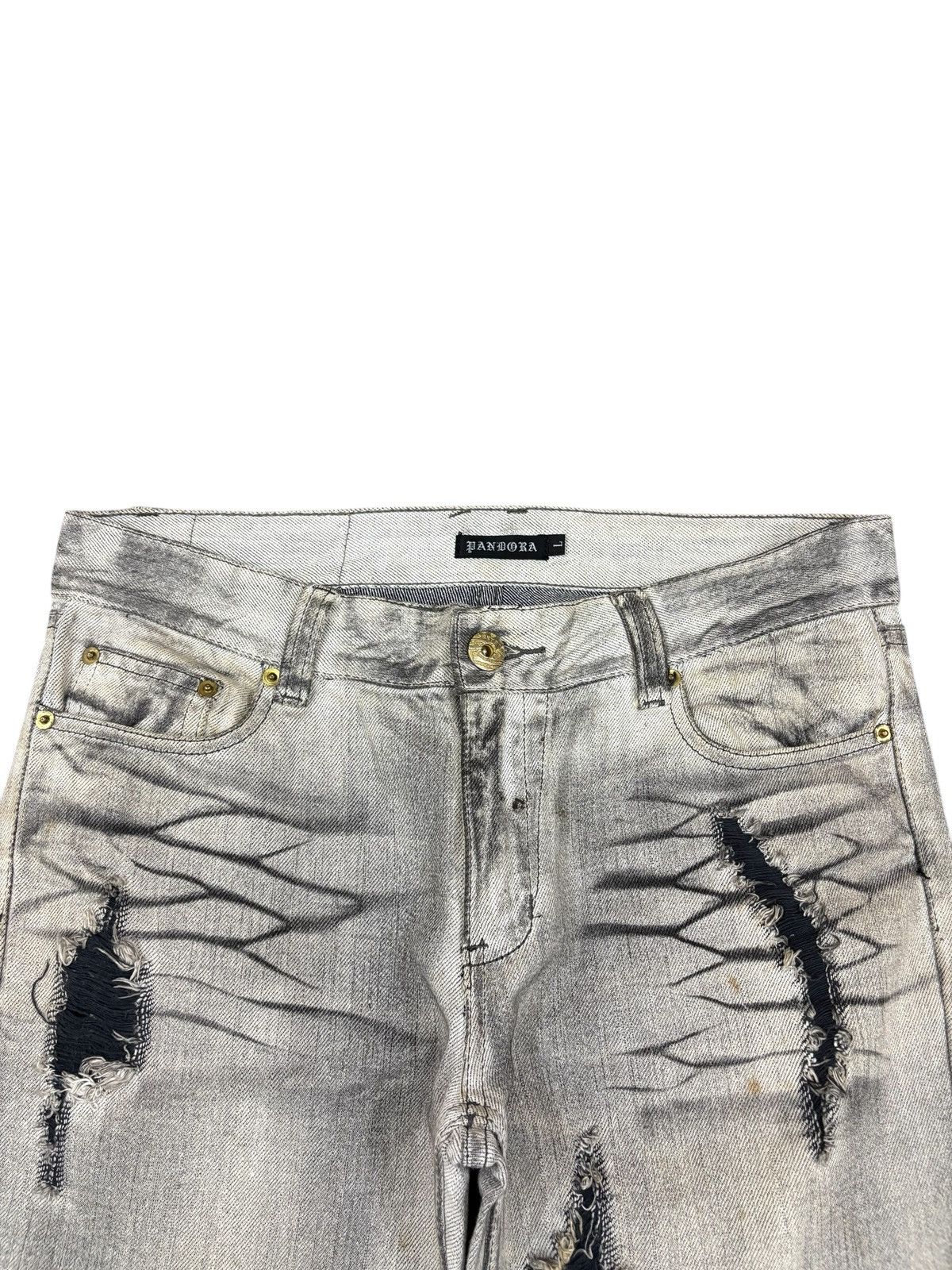 pandora Vintage Japanese Pandora Charcoal Wash Distress Flare Jeans Size US 33 - 4 Thumbnail
