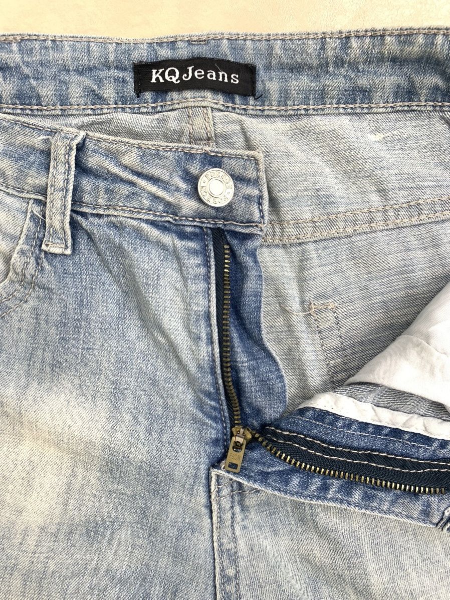 Japanese Brand Light Blue KQ Jeans Streetwear Size US 32 / EU 48 - 9 Thumbnail