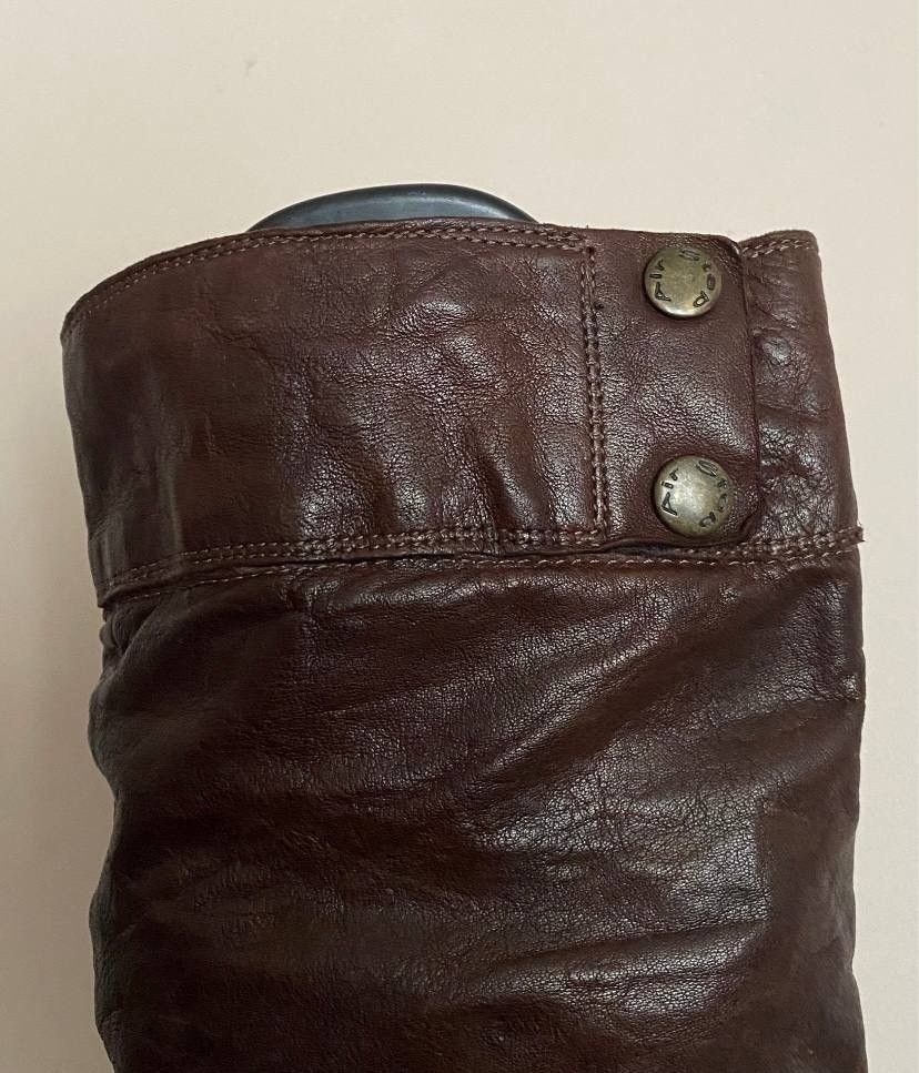 A.S.98 A.S.98. Airstep Brown Leather High Boots Moto Style Size US 8 / IT 38 - 5 Thumbnail