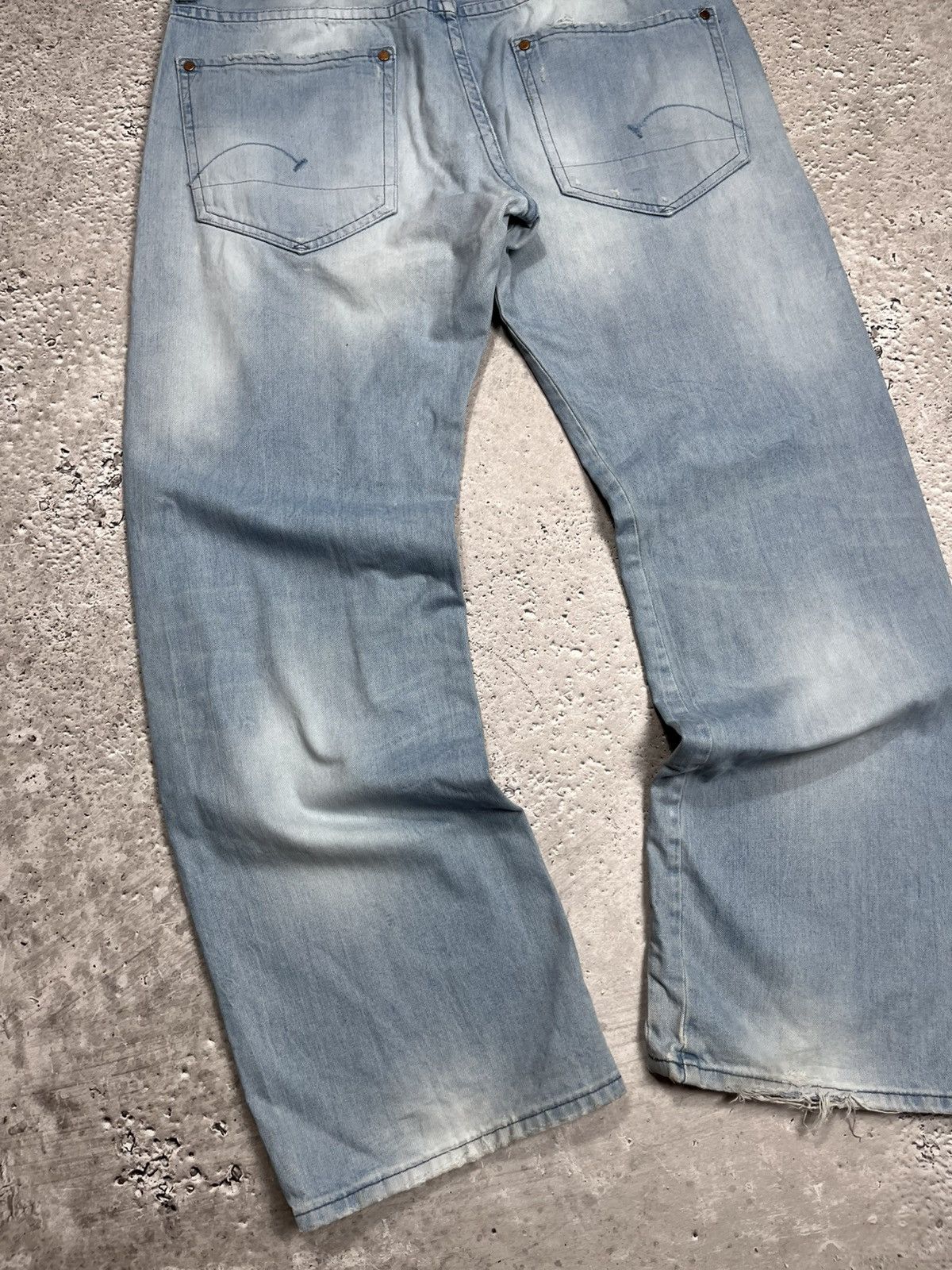 G-Star G-Star RAW Baggy Light Wash Distressed Jeans Men’s Size US 36 / EU 52 - 3 Thumbnail