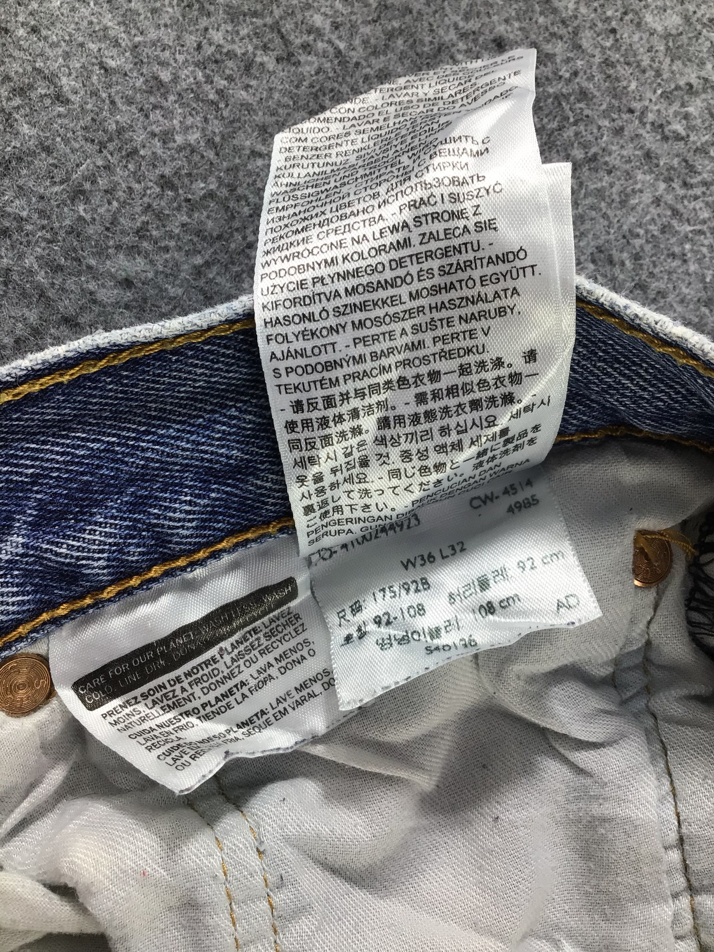 Levi's Distress Vintage Levis 501 Jeans Faded Blue Denim -J409 Size US 36 / EU 52 - 12 Thumbnail