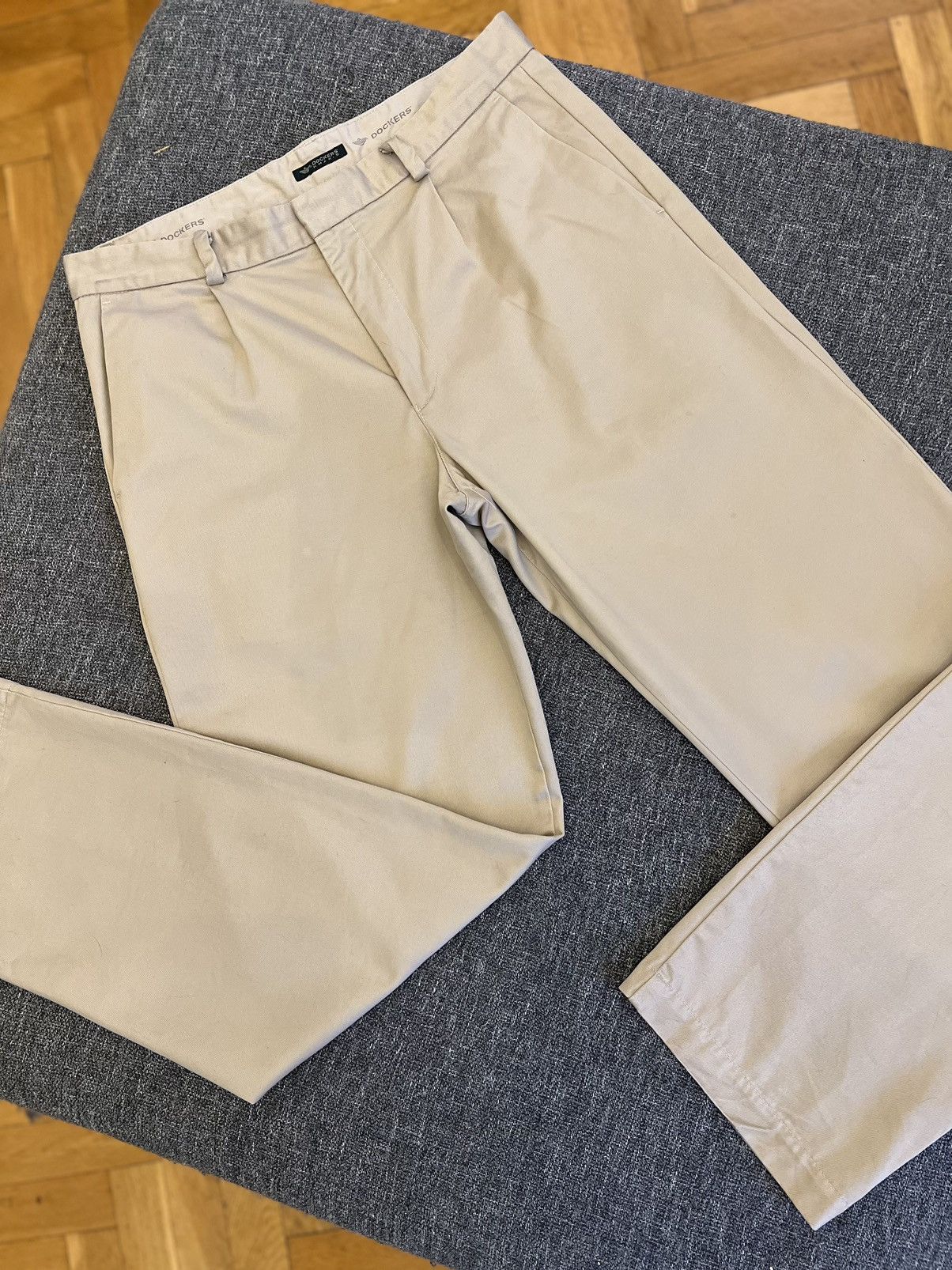 image of Brown Pants Men Beige Men's Trousers Dockers Khaki (Size 38)