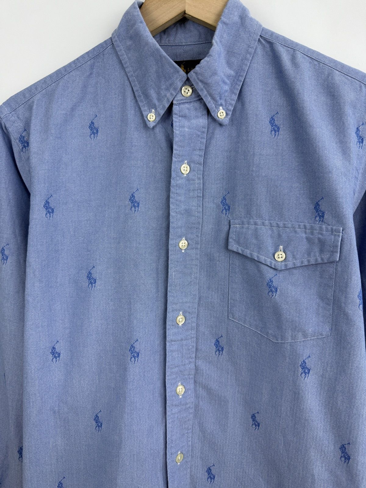 Polo Ralph Lauren 🇺🇸 Polo Ralph Lauren All Over Horse Shirt Retro Rare Hype Y2K Size US M / EU 48-50 / 2 - 5 Thumbnail