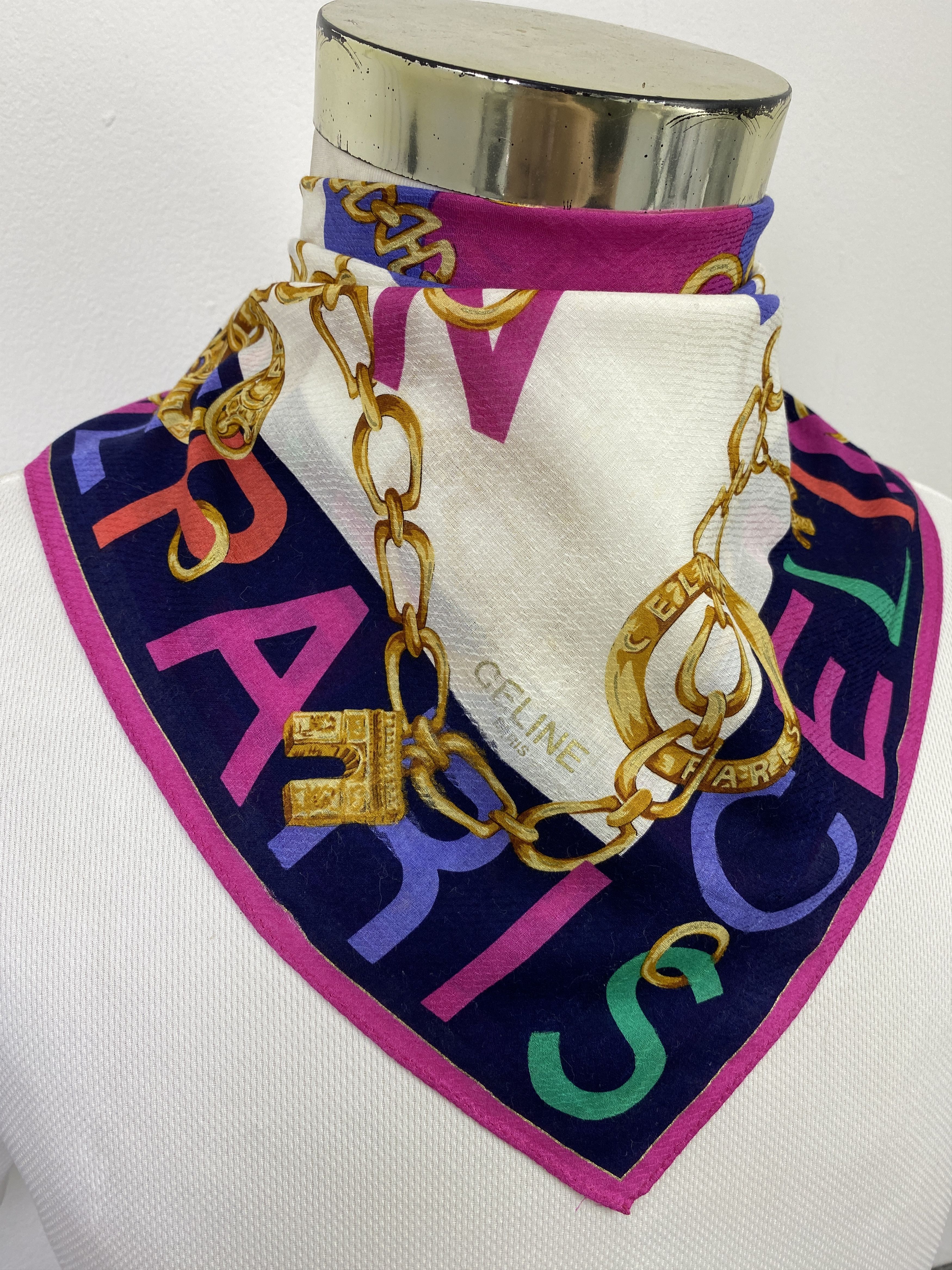 Celine Vintage Celine Handkerchief / Neckerchief KT0133 Size ONE SIZE - 2 Thumbnail