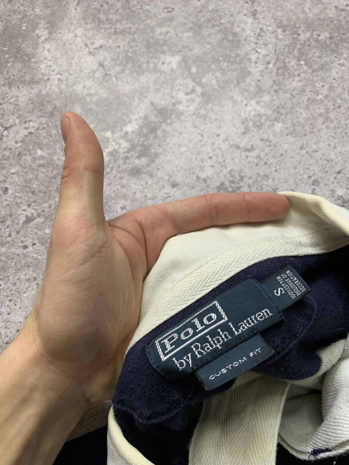 Polo Ralph Lauren × Rugby Ralph Lauren × Vintage Vintage Polo Ralph Lauren Stripped Blue Rugby Size US S / EU 44-46 / 1 - 3 Thumbnail
