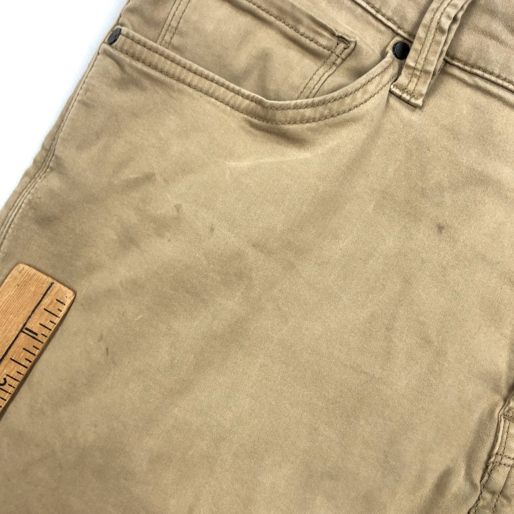 Vintage 34 Heritage Slim Fit Chino Pants 34x34 Khaki Cotton Blend Stretch 5-Pocket Men’s Size US 34 / EU 50 - 6 Thumbnail