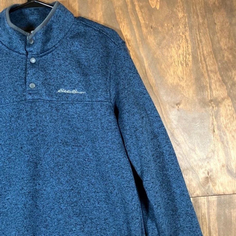 Eddie Bauer Eddie Bauer Mens Sweatshirt Blue Radiator Fleece Snap Mock Neck Long Sleeve L Size US L / EU 52-54 / 3 - 5 Thumbnail