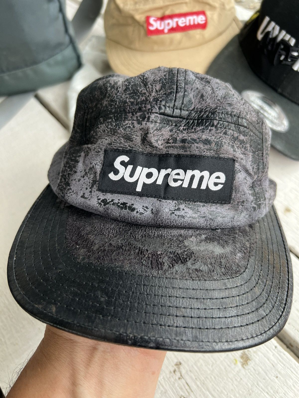 Supreme Supreme 5 Panel Distressed Cap Size ONE SIZE - 1 Thumbnail