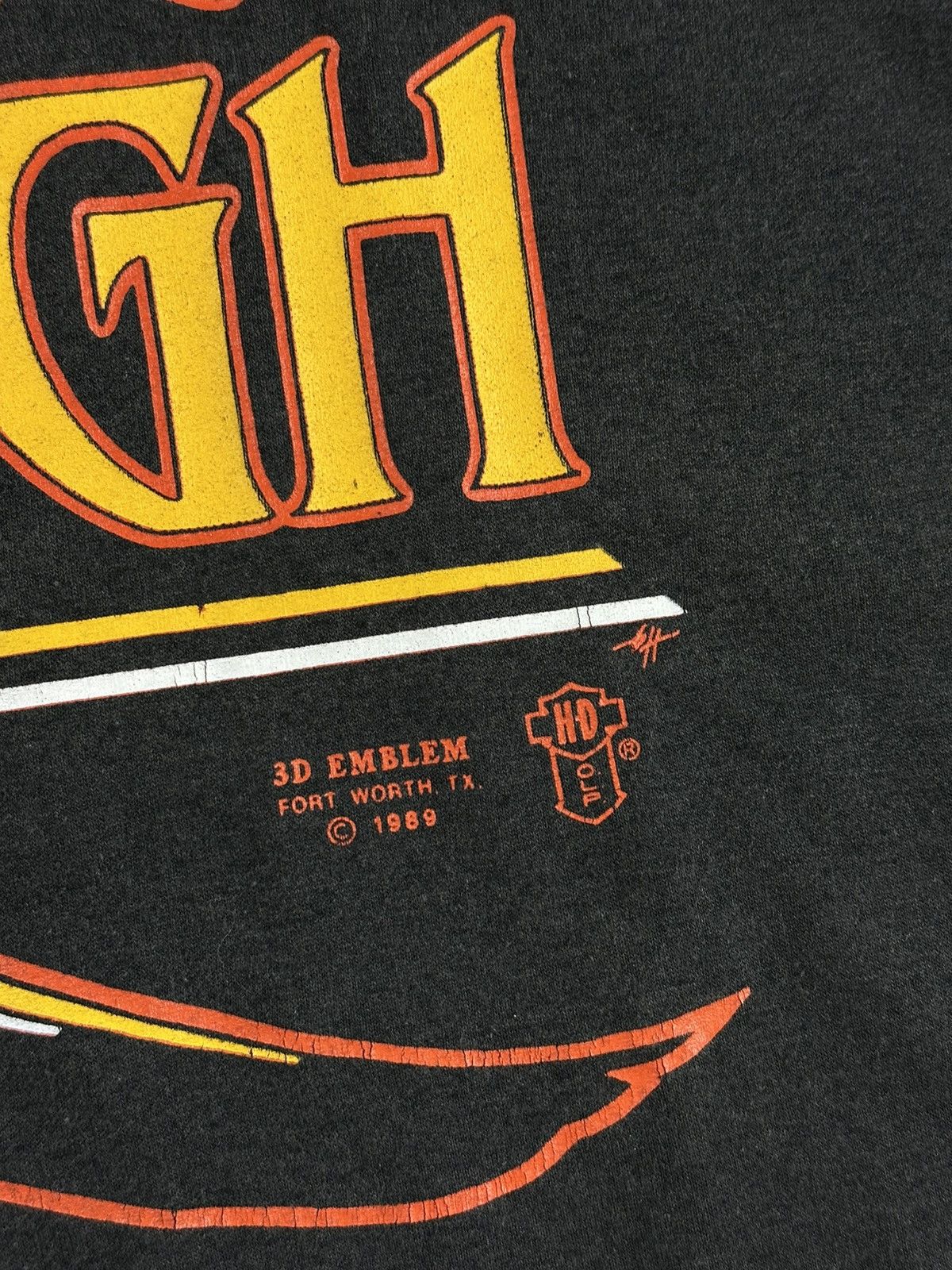 Harley Davidson T-shirt tee Harley Davidson Street Tough 3D emblem 1989 Size US L / EU 52-54 / 3 - 3 Thumbnail