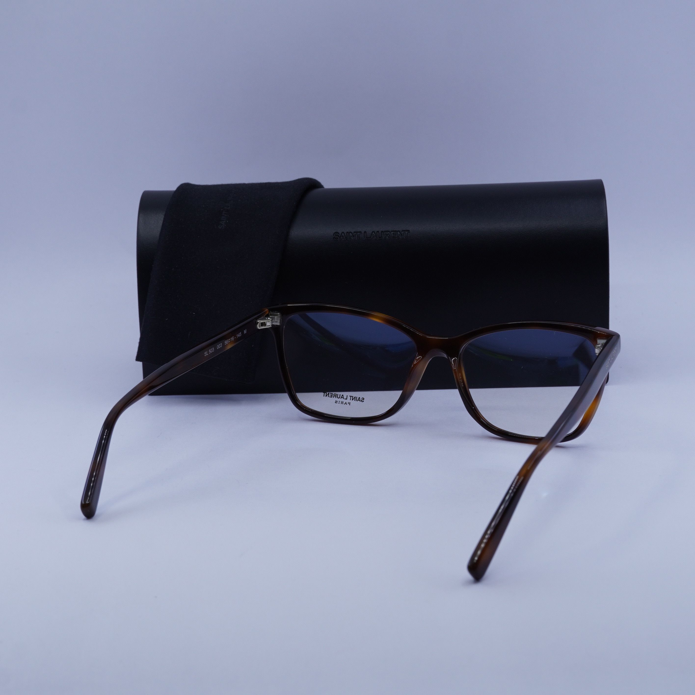 Saint Laurent Paris Saint Laurent SL503 003 Eyeglasses Havana 56mm Cat Eye Frame Size ONE SIZE - 11 Thumbnail