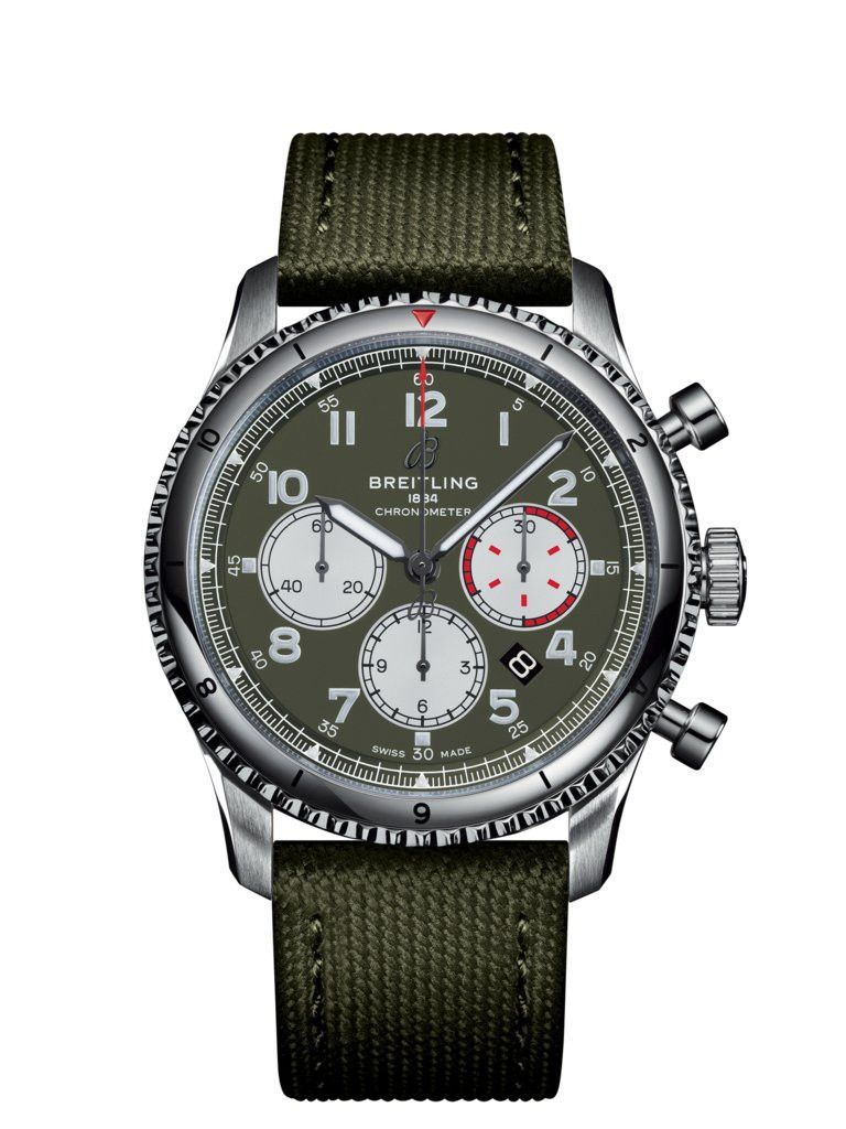 Breitling o1mt1gz0125 Size: OS / Aviator 8 Watch in Green & Silver Size ONE SIZE - 1 Thumbnail