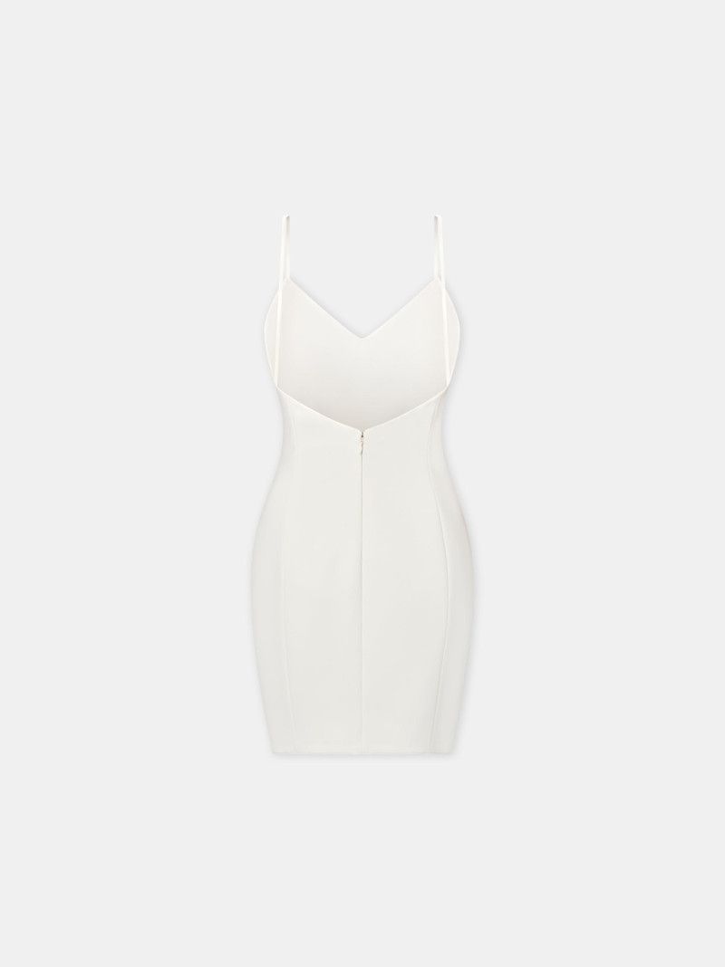 Amiri o1s1wg110526 V-Neck Mini Dress in White Size S / US 4 / IT 40 - 3 Thumbnail