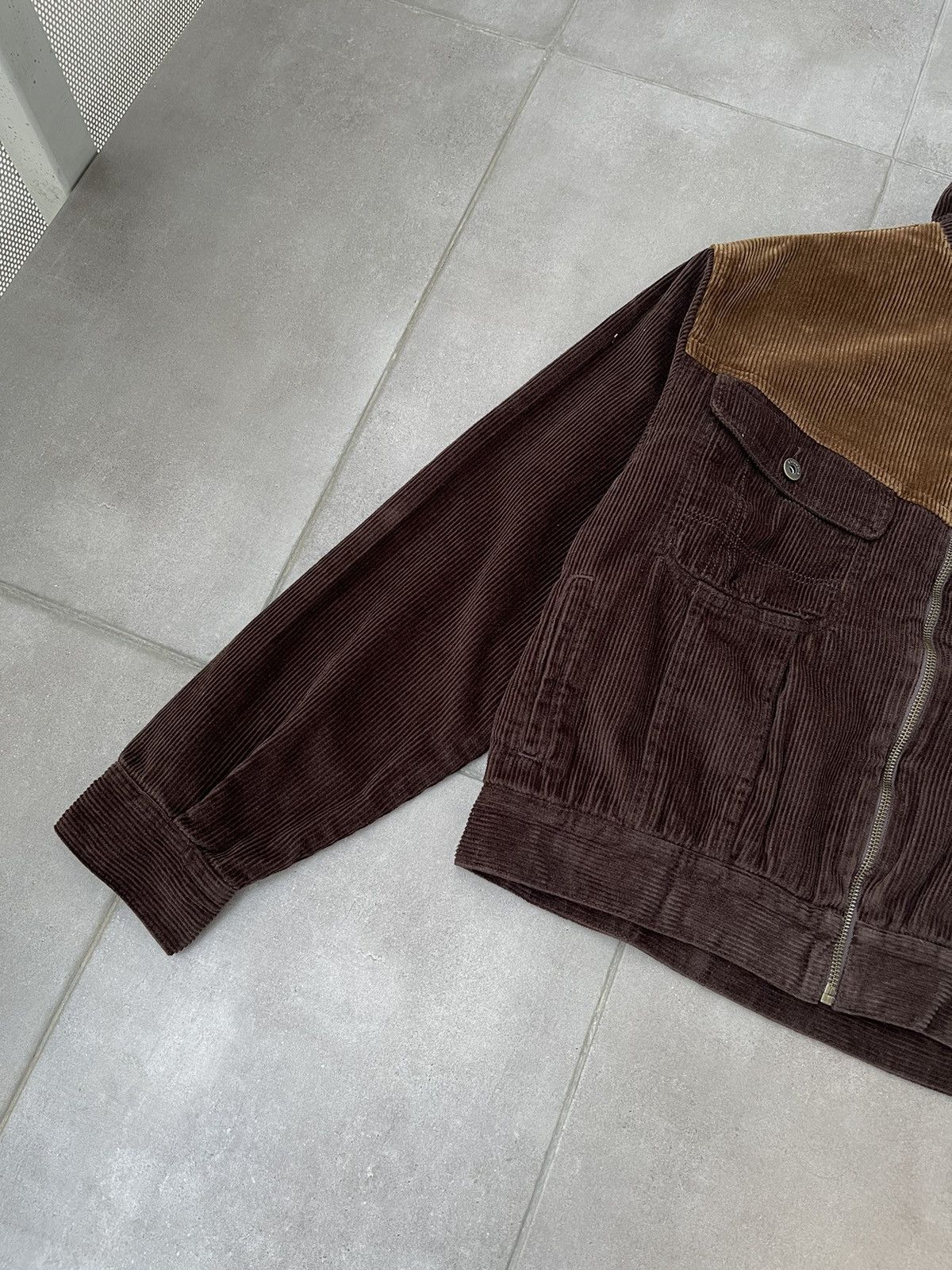 Ahluwalia !DS! AW23 Ahluwalia Iniquity Two Tone Corduroy Brown Jacket Size US L / EU 52-54 / 3 - 14 Thumbnail