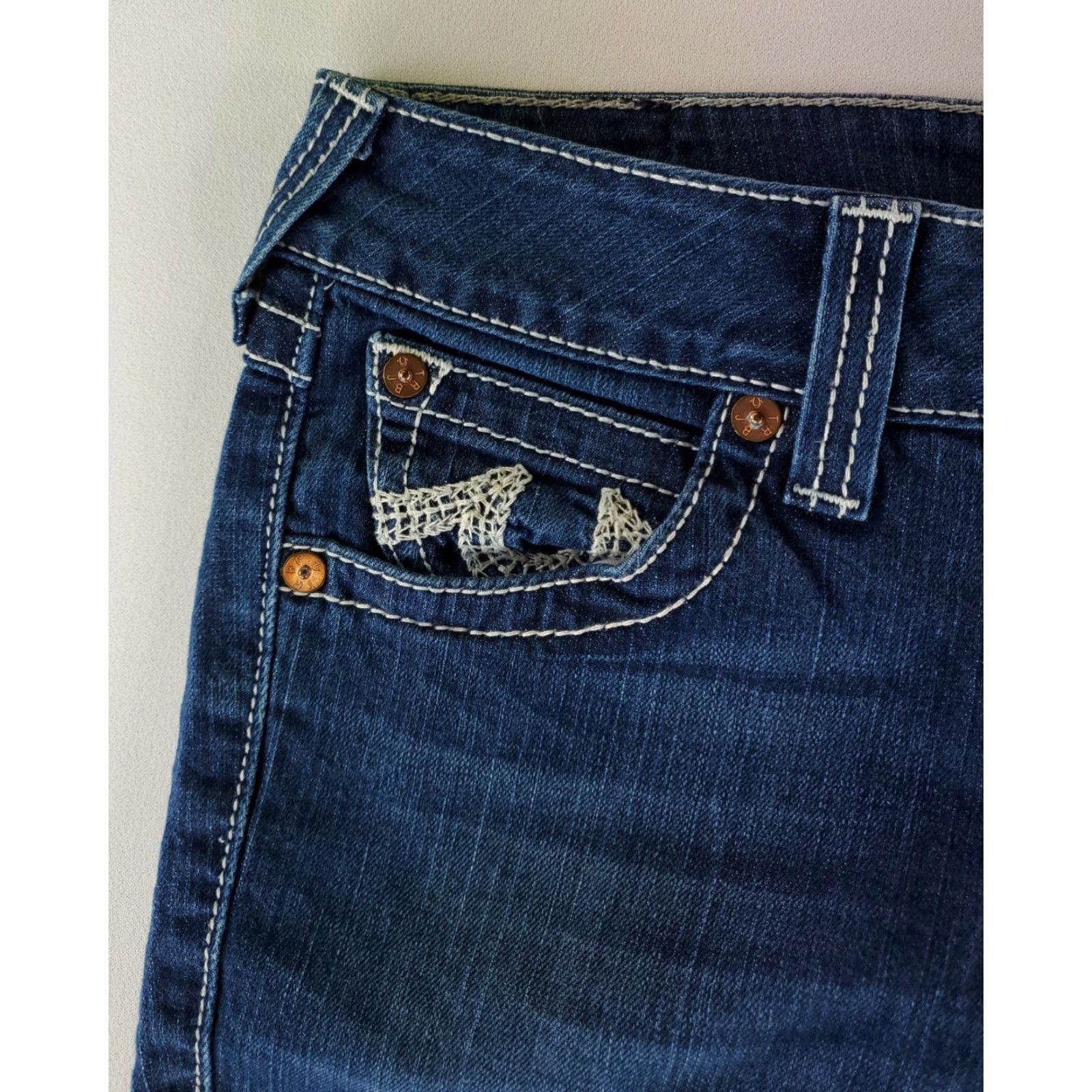 True Religion True Religion Billy Blue Jeans Womens 32 Straight Jeans 32x34 Made USA Blue 32 34 Inseam 32 waist 32x34 actual Size 24" / US 00 / IT 34 - 3 Thumbnail