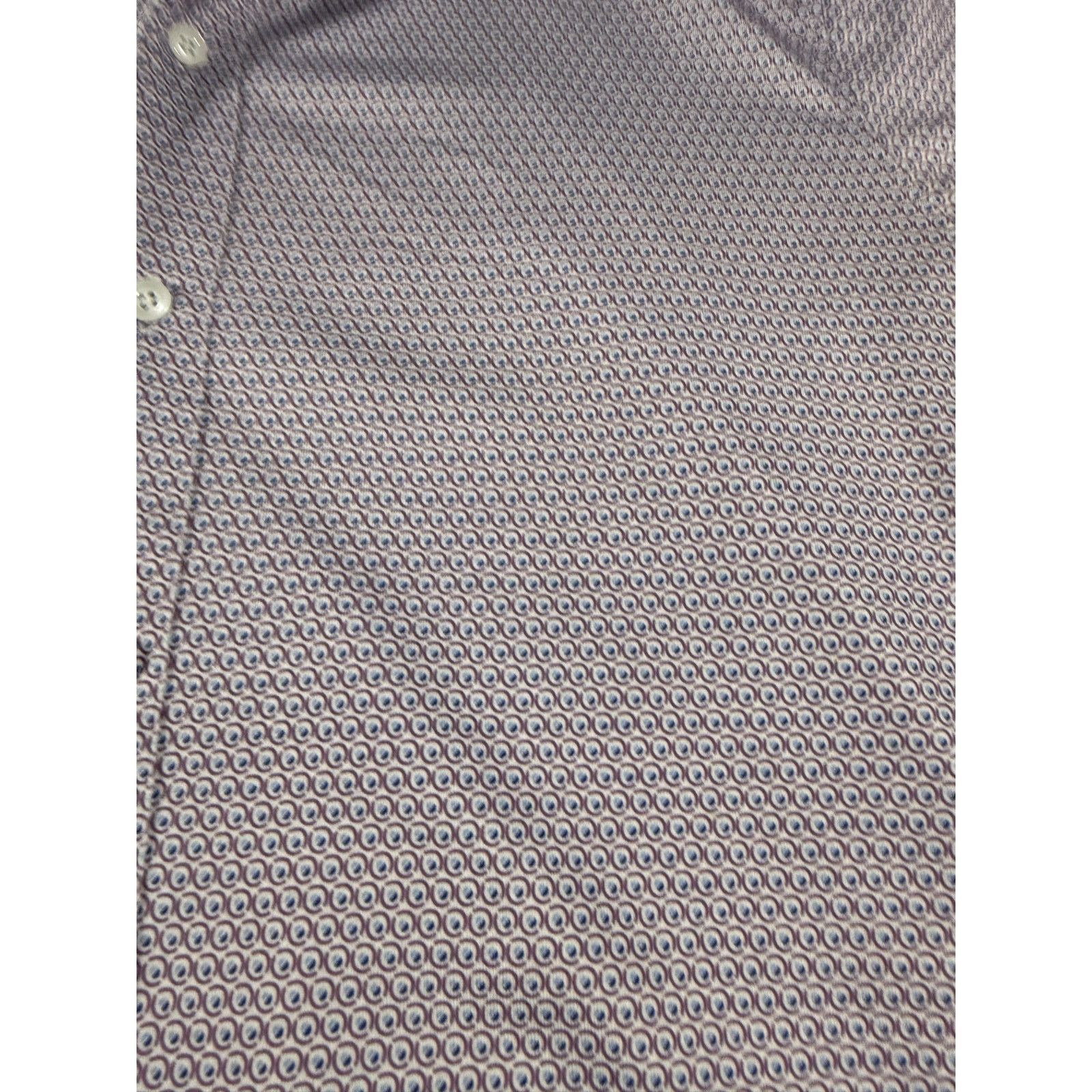 Johnston & Murphy Johnston & Murphy Men’s L Performance Polo Purple Geometric Size US L / EU 52-54 / 3 - 2 Thumbnail