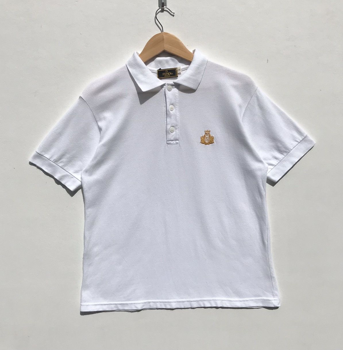 Fendi Vintage Fendi Polos Tee Embroidery Small Logo Fendi Luxury Size US S / EU 44-46 / 1 - 1 Thumbnail