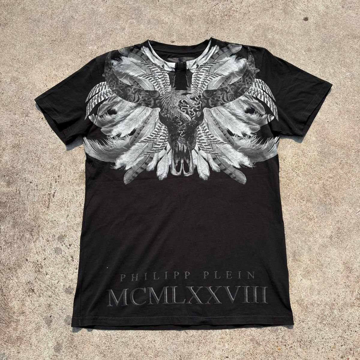 Philipp Plein ❌SOLD❌Philipp Plein Skull Wings Tee Double Sided Gothic Size US M / EU 48-50 / 2 - 1 Thumbnail
