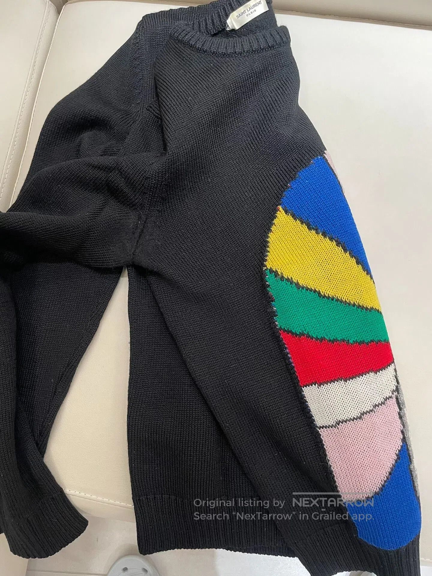 Yves Saint Laurent YSL Men's Wool Sweater in Gray. Size US S / EU 44-46 / 1 - 2 Thumbnail