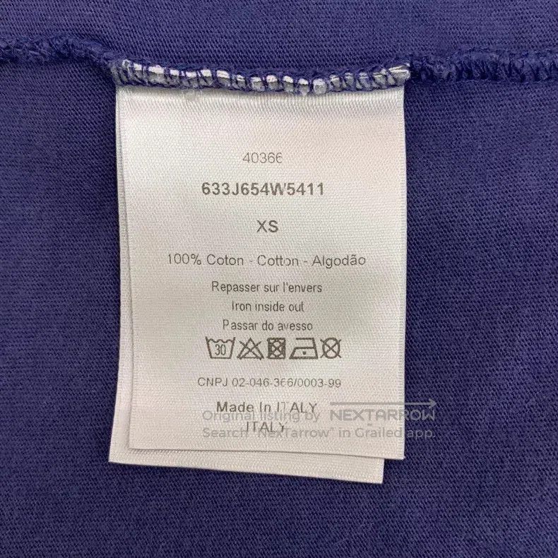 Dior Dior Dark blue logo letter embroidery cotton round-neck sh Size US XS / EU 42 / 0 - 7 Thumbnail