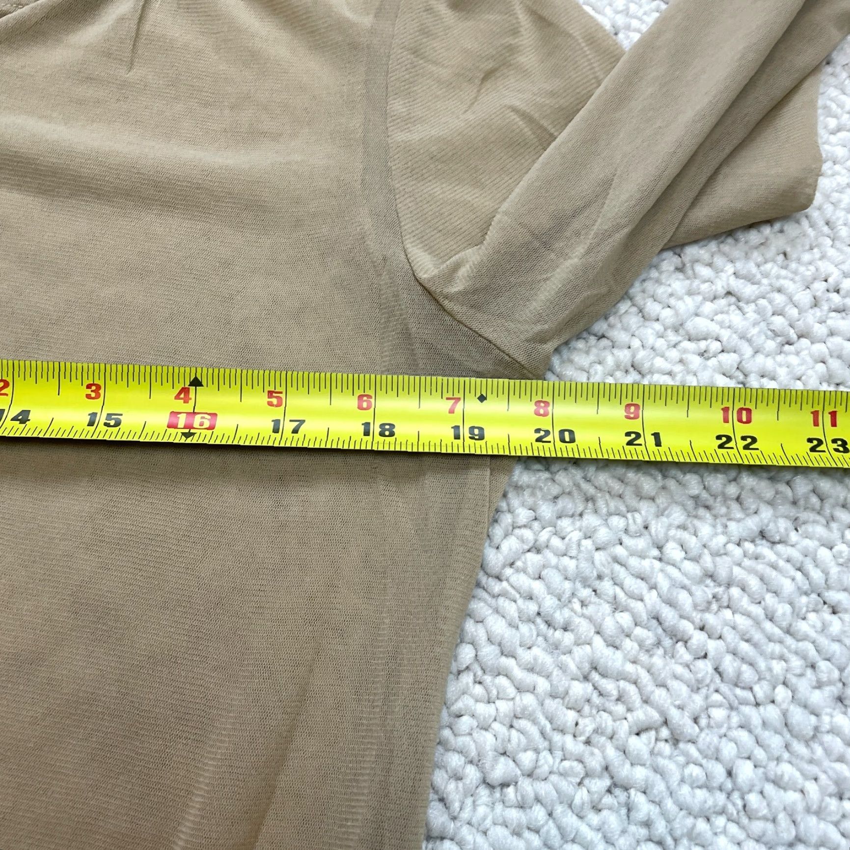 Vintage New York & Company Blouse Womens Large Brown Nylon Lightweight Stretch Boat Neck Long Sleeve Pullover Solid Size L / US 10 / IT 46 - 7 Thumbnail