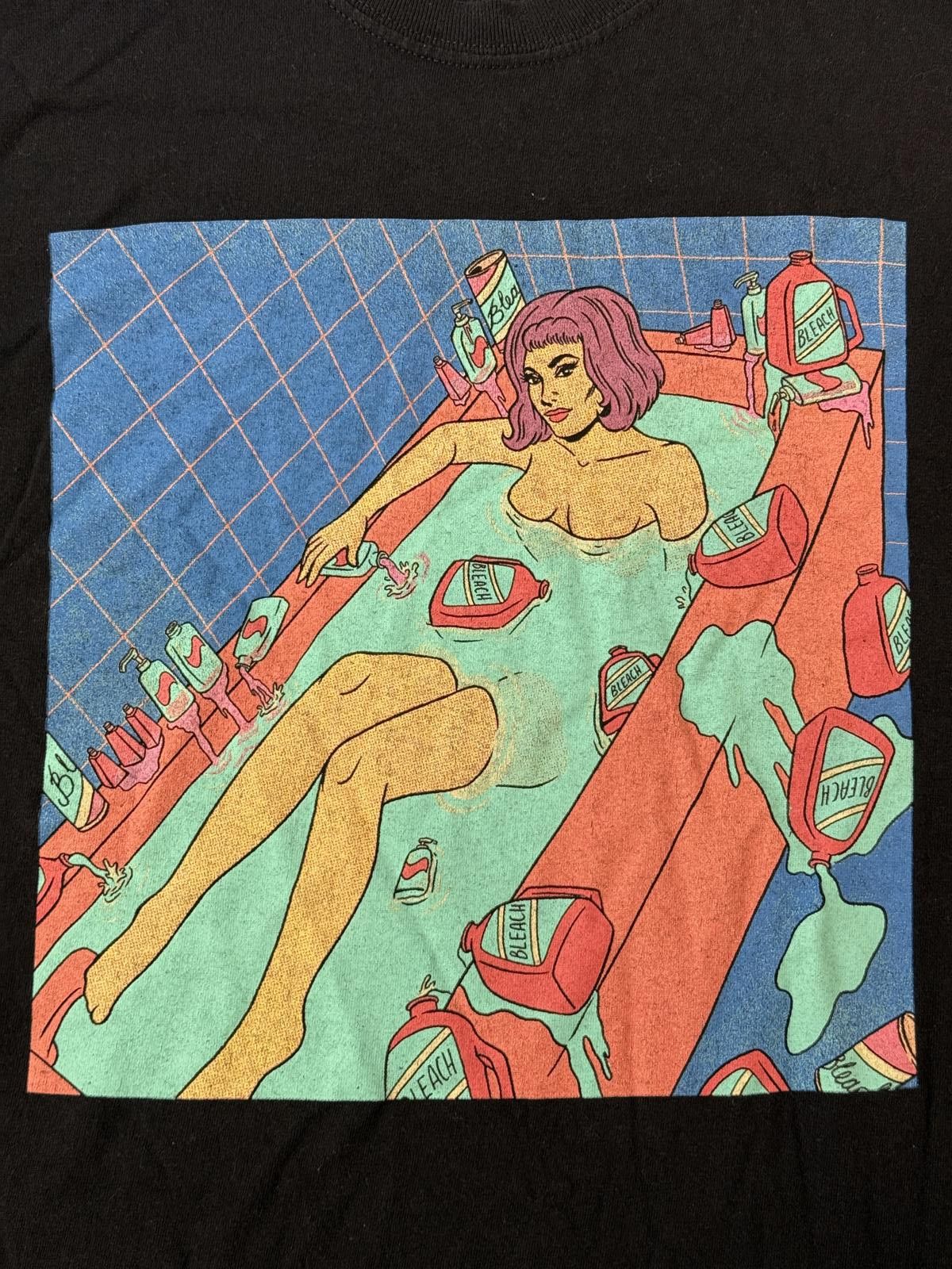 Threadless T-shirt Trippy Bleach Bath x Suicide Tragic Girls Tee - M Size US M / EU 48-50 / 2 - 3 Thumbnail