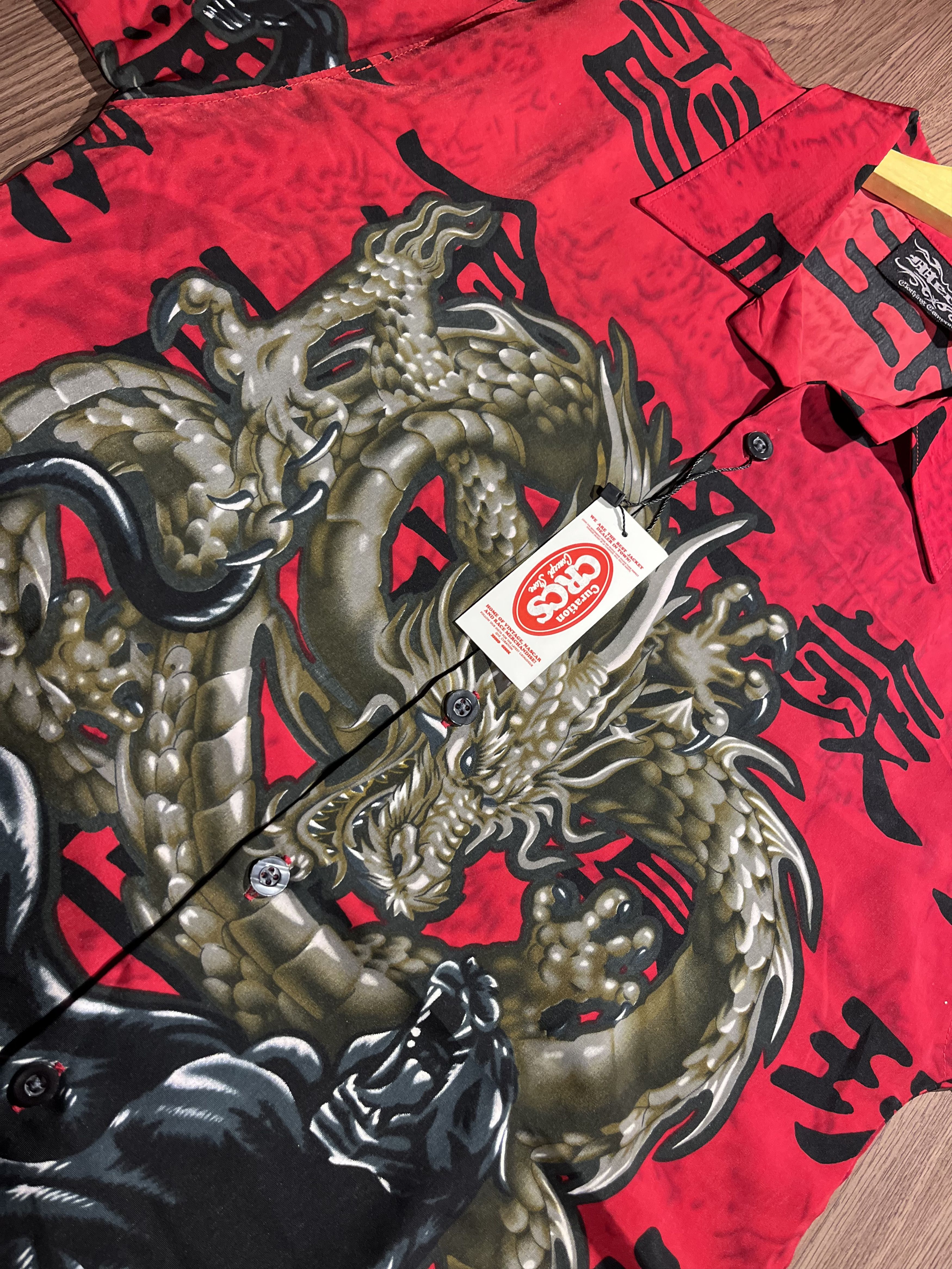 Mecca Vintage Mecca Japanese “Ryu” Dragon Full Print Shirt Size US XL / EU 56 / 4 - 3 Thumbnail