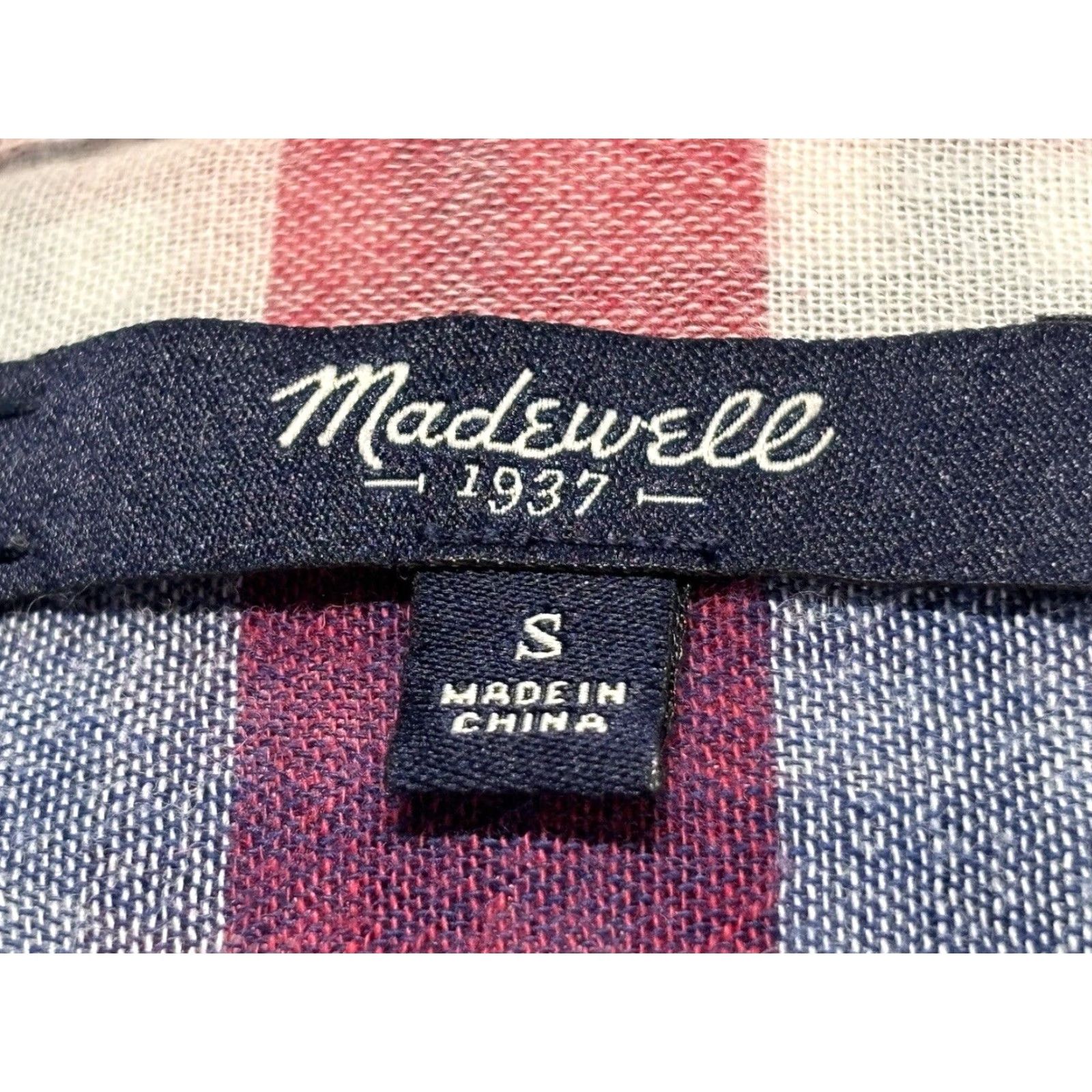 Madewell Madewell Button Up Shirt Women's Small Multicolor Check Long Sleeve Cotton Size S / US 4 / IT 40 - 7 Thumbnail