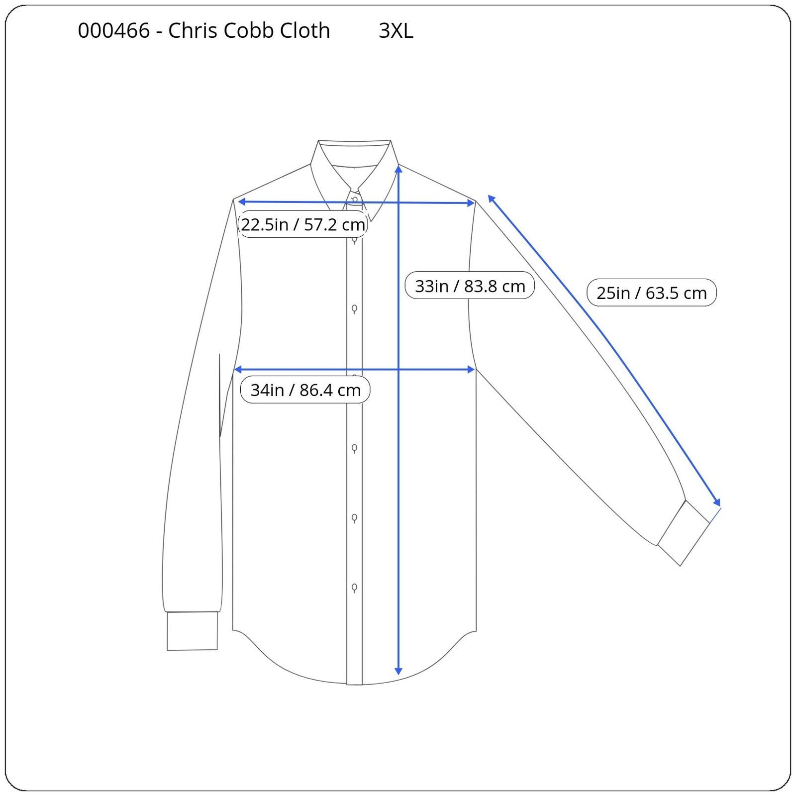 Other Chris Cobb Clothing Button Down Shirt Mens 3XL Size US XXL / EU 58 / 5 - 4 Thumbnail
