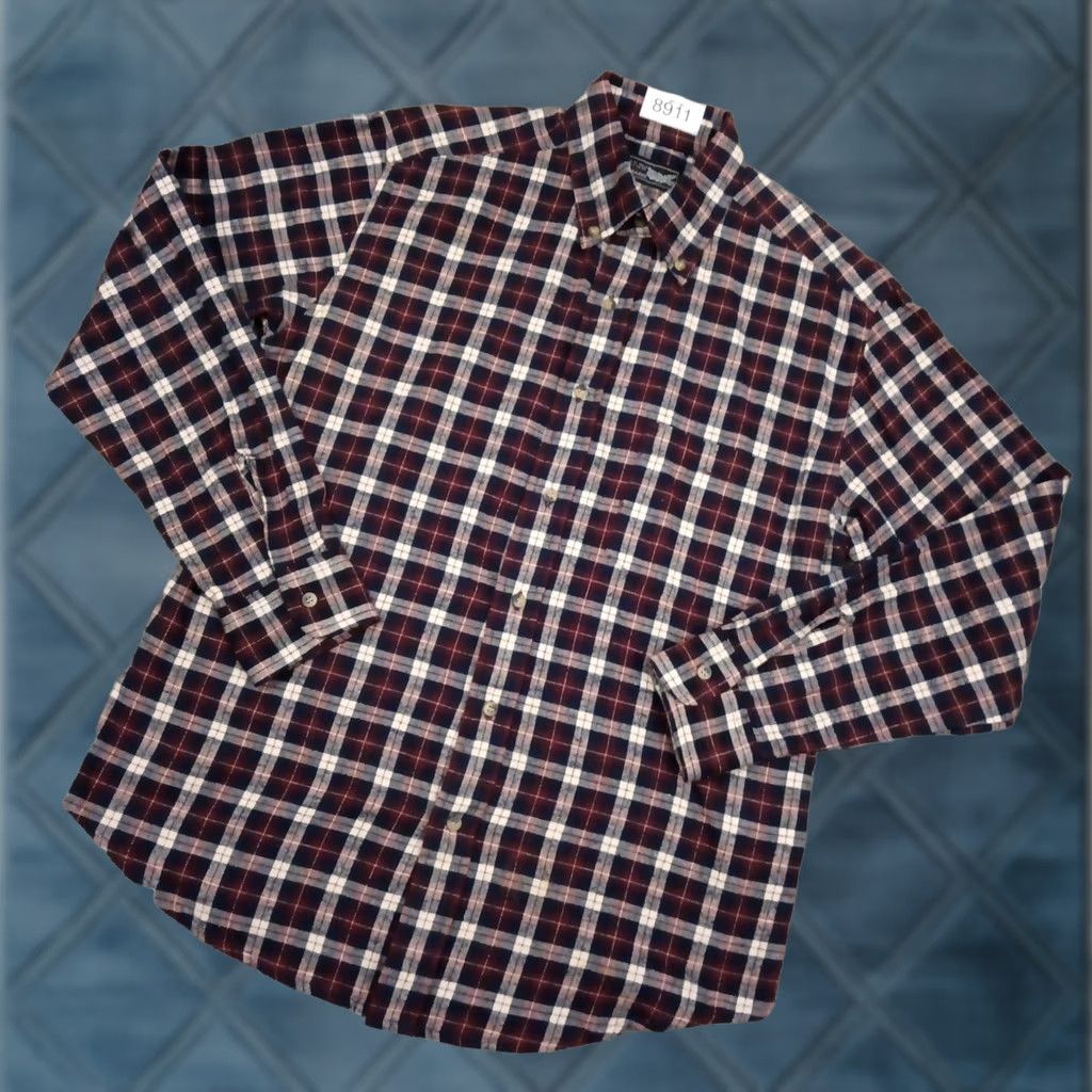 Arrow Arrow Shirt Mens Medium Red Plaid Flannel Long Sleeve Button Down Cotton Size US M / EU 48-50 / 2 - 1 Thumbnail