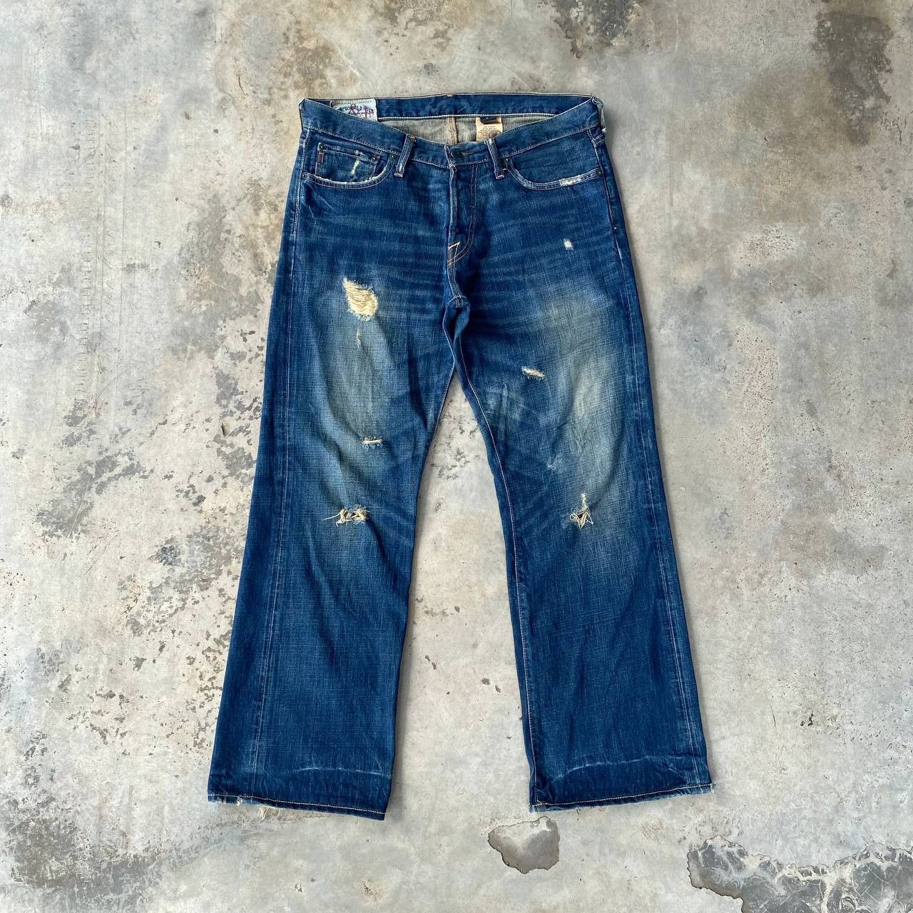 Other DISTRESSED ABERCROMBIE & FITCH BLUEWASH RIPPED DENIM W34X30 Size US 34 / EU 50 - 7 Thumbnail