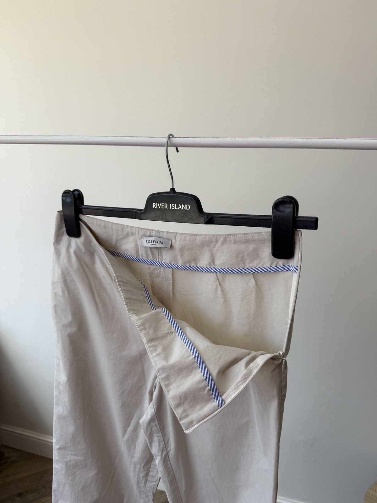 Other Vintage ROSSO35 Genova Beige Cotton Stretch Pants Women’s Size 28" / US 6 / IT 42 - 8 Thumbnail