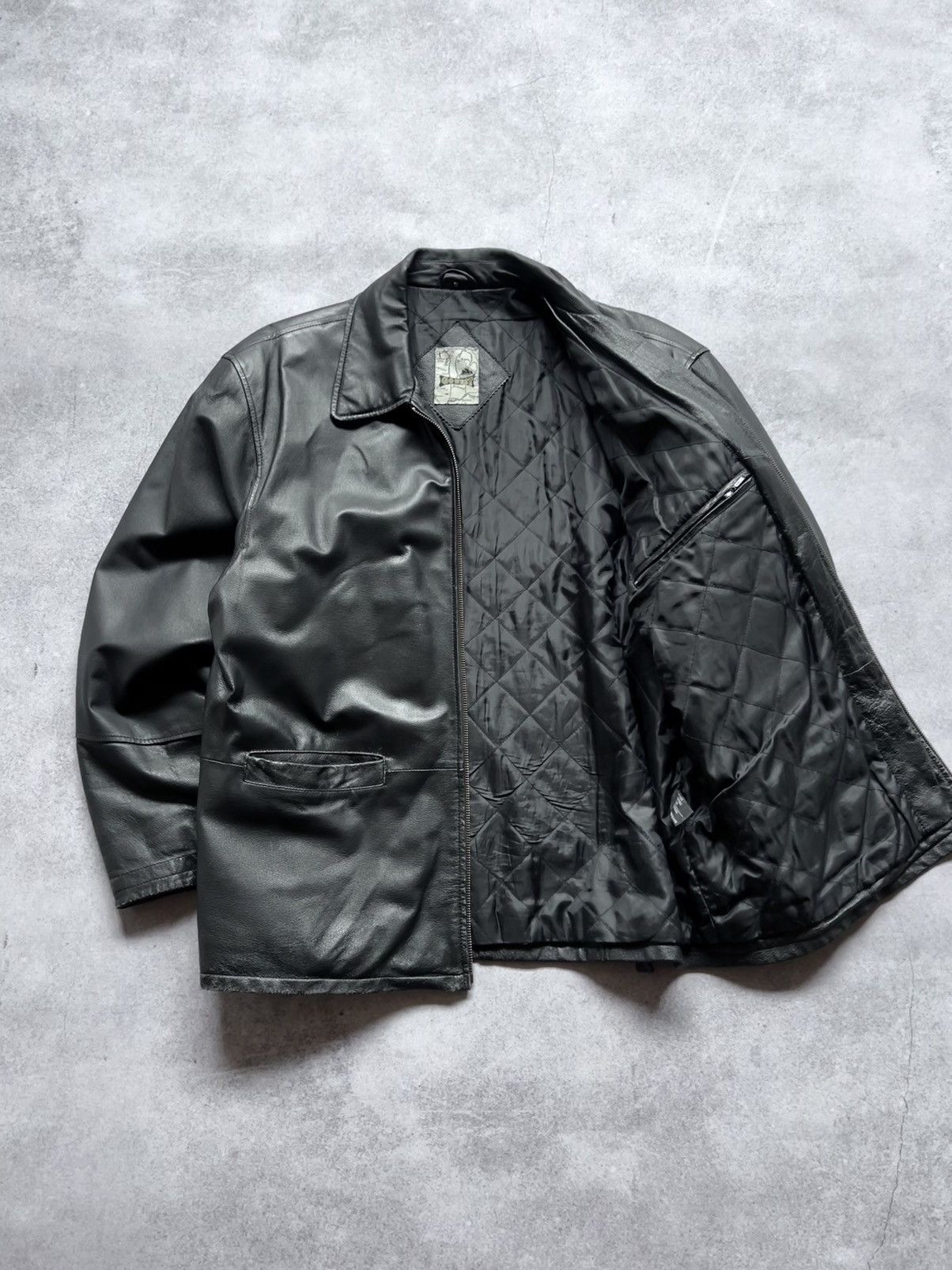 Genuine Leather × Vintage Vintage Cowest Leather Bomber jacket y2k genuine leather Size US XL / EU 56 / 4 - 2 Thumbnail