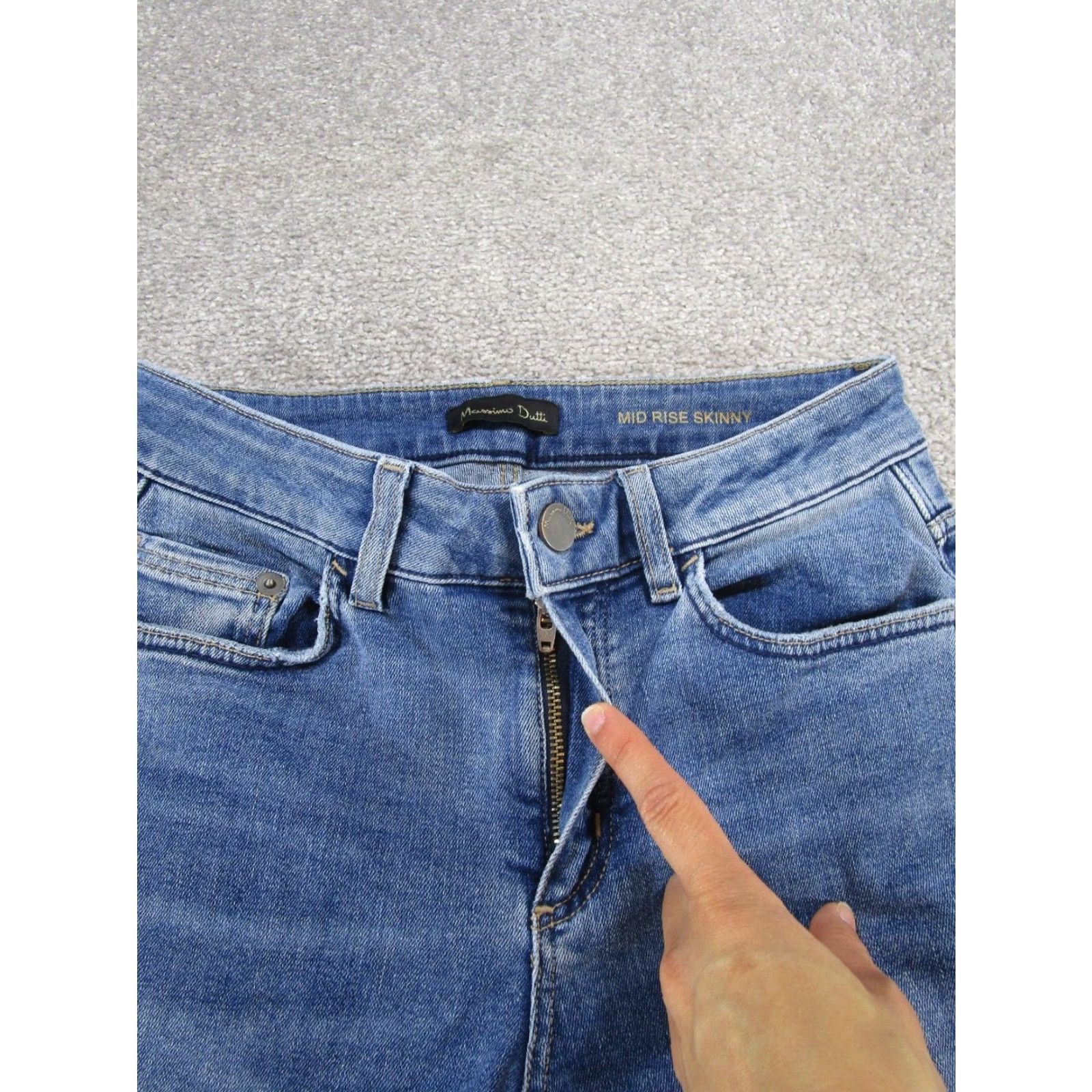 Massimo Dutti Massimo Dutti Jeans Womens 2 Medium Light Wash Denim Skinny Size 26" / US 2 / IT 38 - 4 Thumbnail