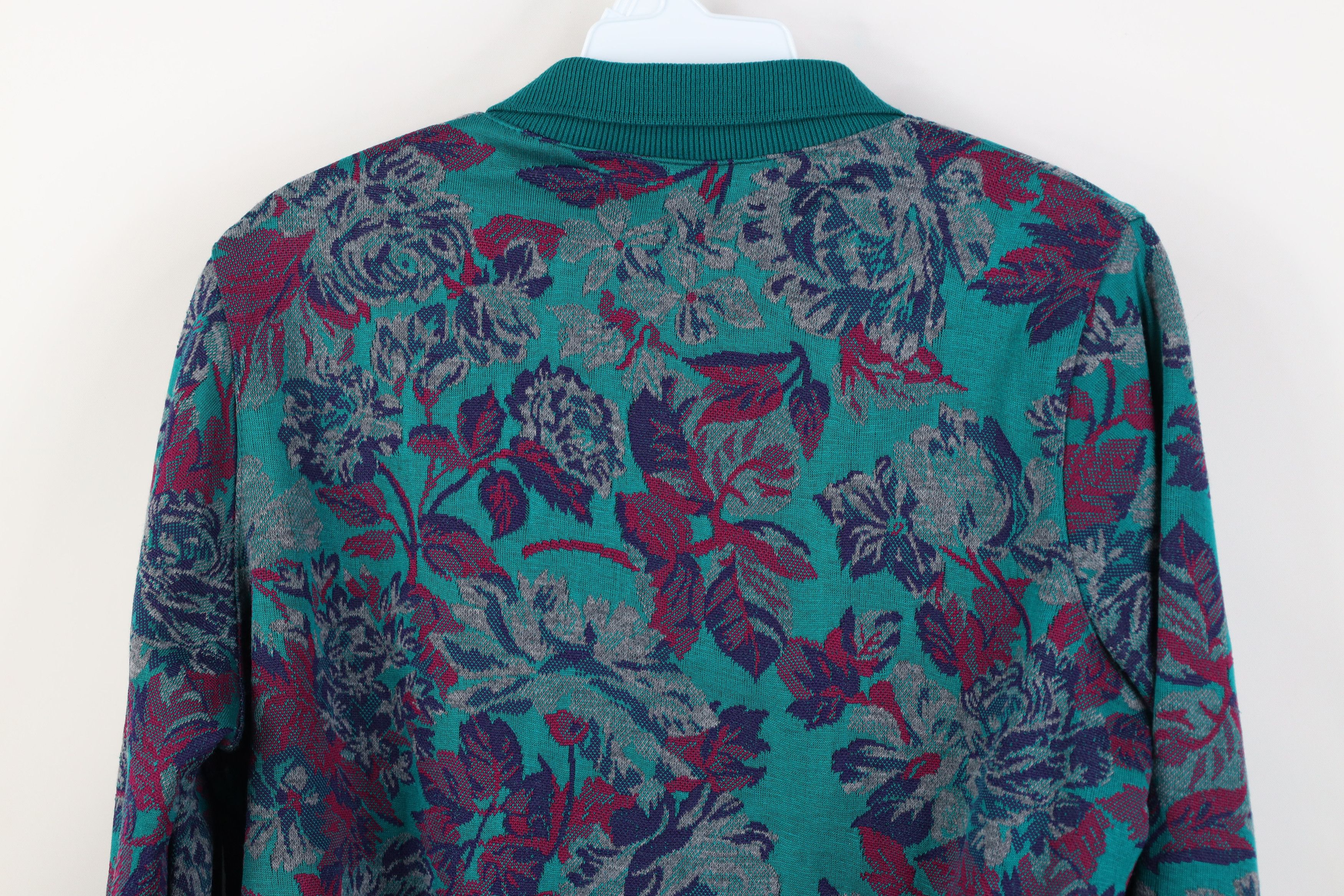 Vintage Vintage 90s Streetwear Over Print Knit Collared Sweater USA Size S / US 4 / IT 40 - 12 Thumbnail