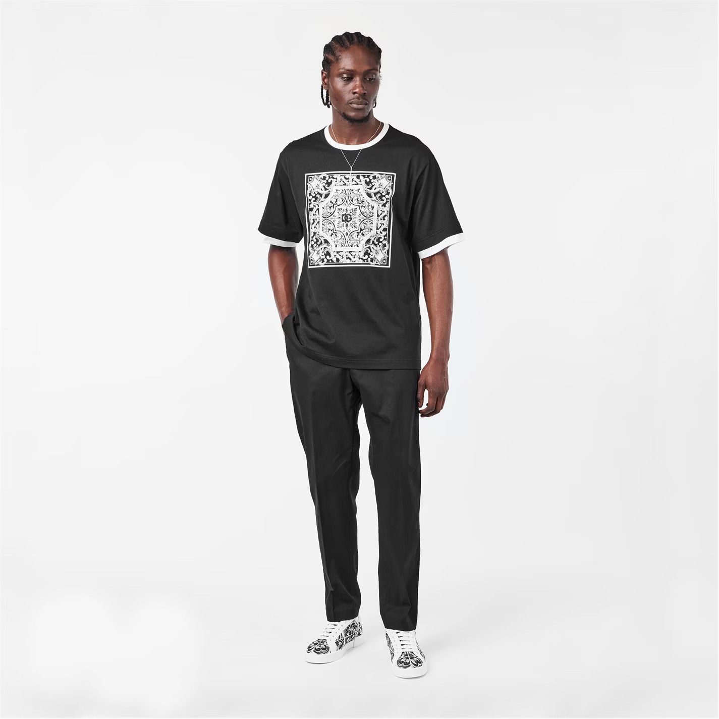 Dolce & Gabbana o1g2r1mq0426 T-Shirt in Nero Size US M / EU 48-50 / 2 - 6 Thumbnail