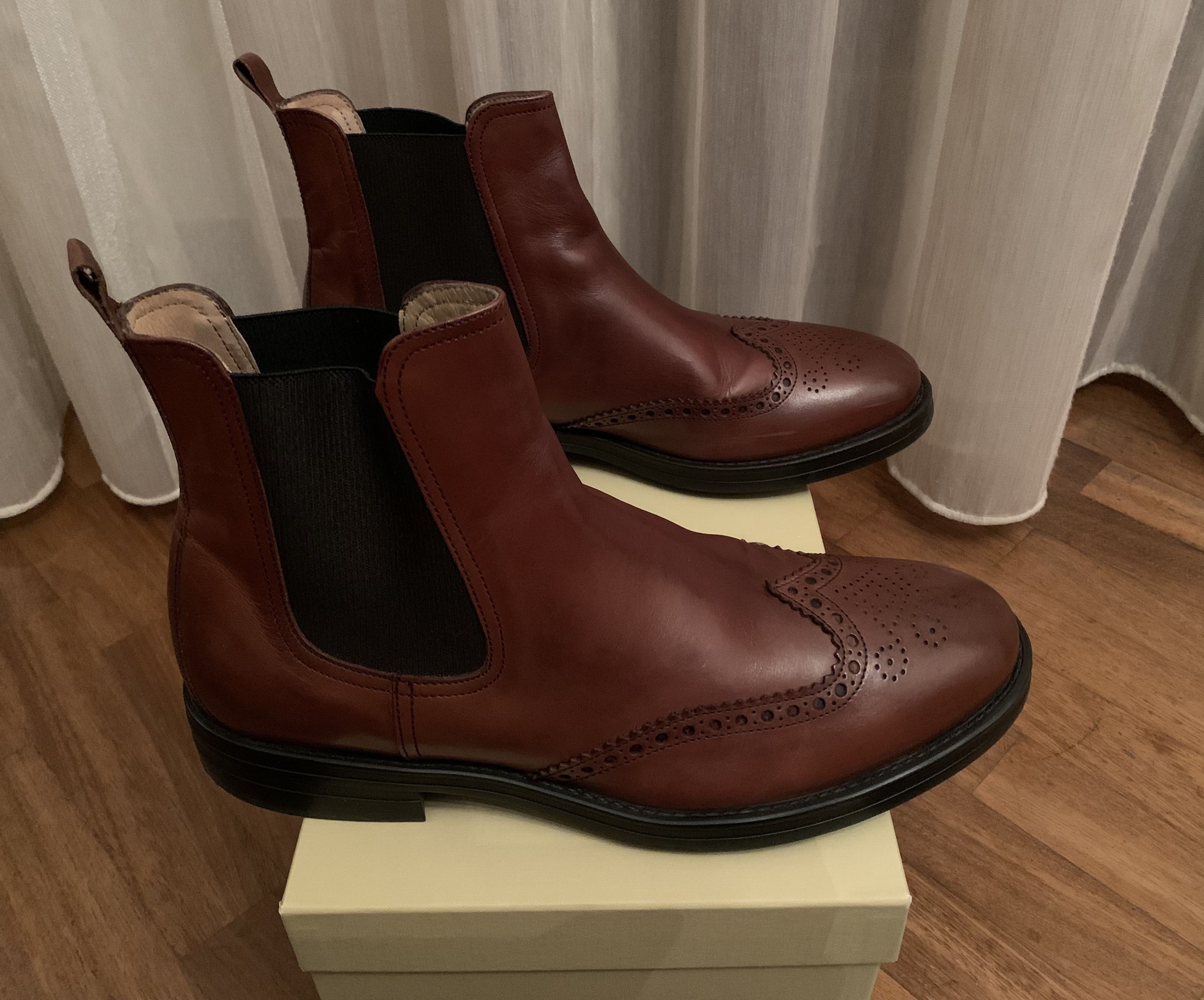 Other Stefano Branchini Men's Oxford Chelsea Boots (retail €480) Size US 12 / EU 45 - 2 Thumbnail