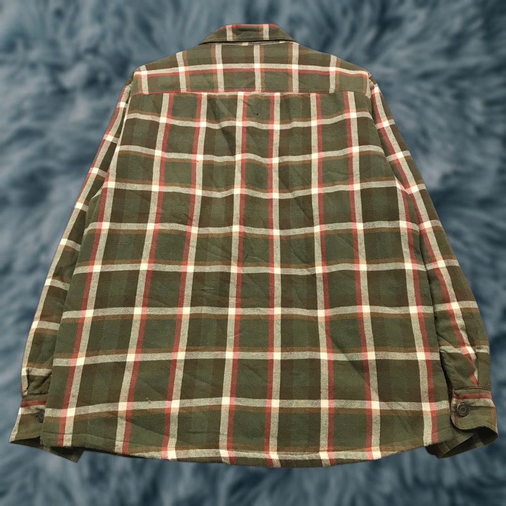 Wrangler Wrangler Button-Down Shirt Plaid Sherpa Lined Men M Casual Fall Winter Brown Green Red Size US M / EU 48-50 / 2 - 1 Thumbnail