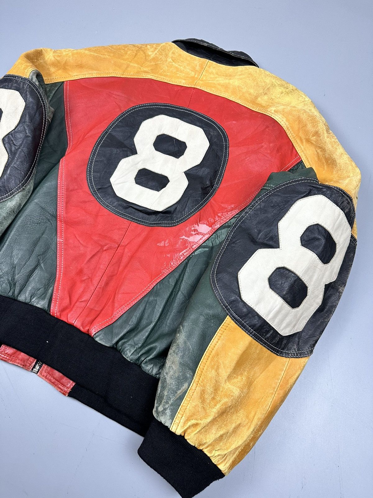 Vintage Distressed Vintage Howie & Son 8 Eight Ball Leather Jacket Size US M / EU 48-50 / 2 - 5 Thumbnail