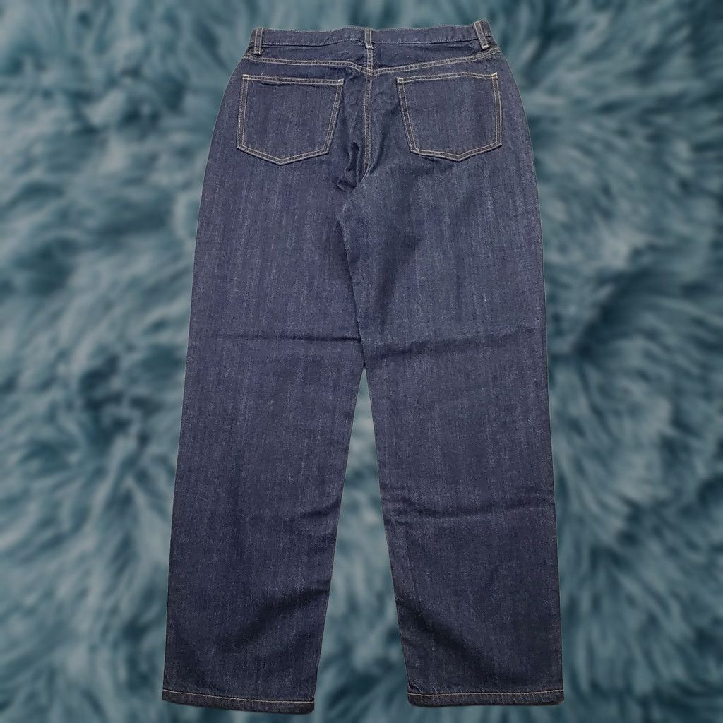 Uniqlo Uniqlo Women 7 Blue Denim Straight Jeans Stretch High Rise Relaxed Fit Tapered Leg Size 28" / US 6 / IT 42 - 1 Thumbnail