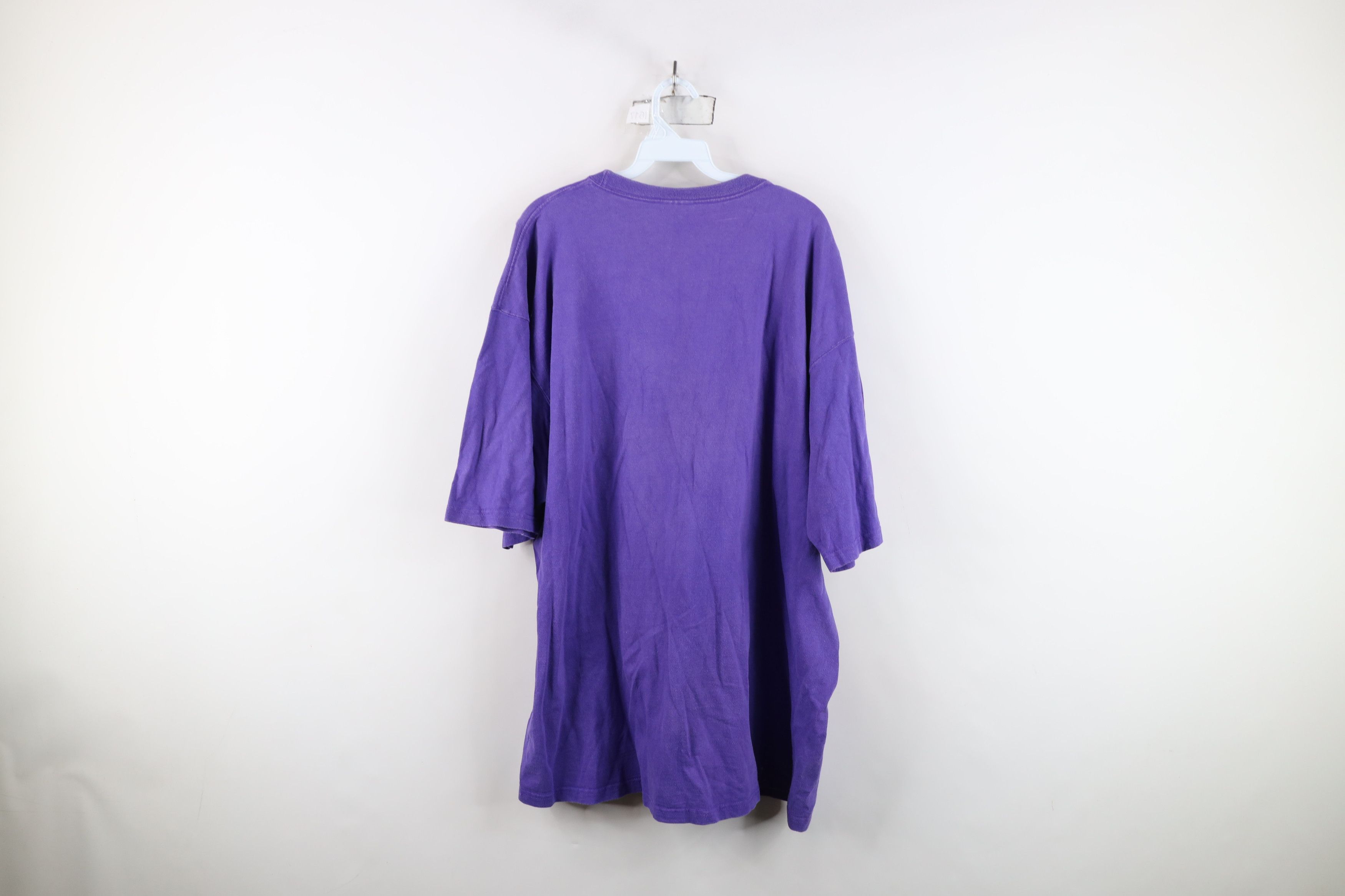 Vintage Vintage 90s Streetwear Heavyweight Cotton T-Shirt Purple Size US XXL / EU 58 / 5 - 10 Thumbnail